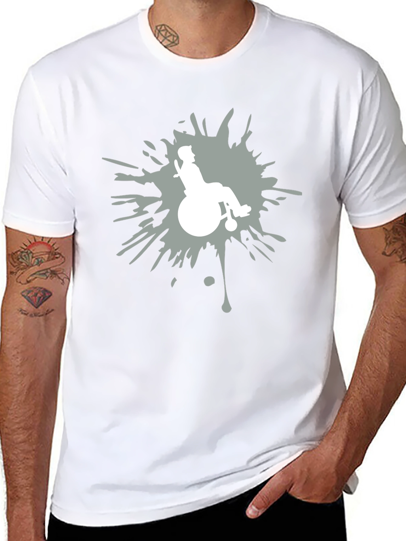 Wheelchair Silhouette Graphic T-Shirt