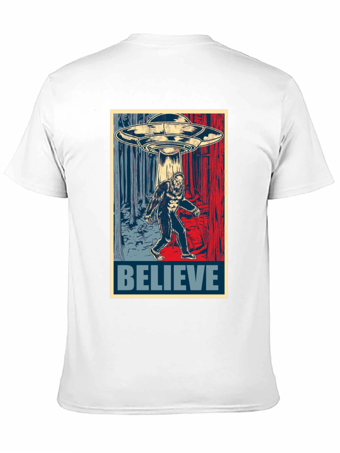 Believe Sasquatch UFO Graphic T-Shirt