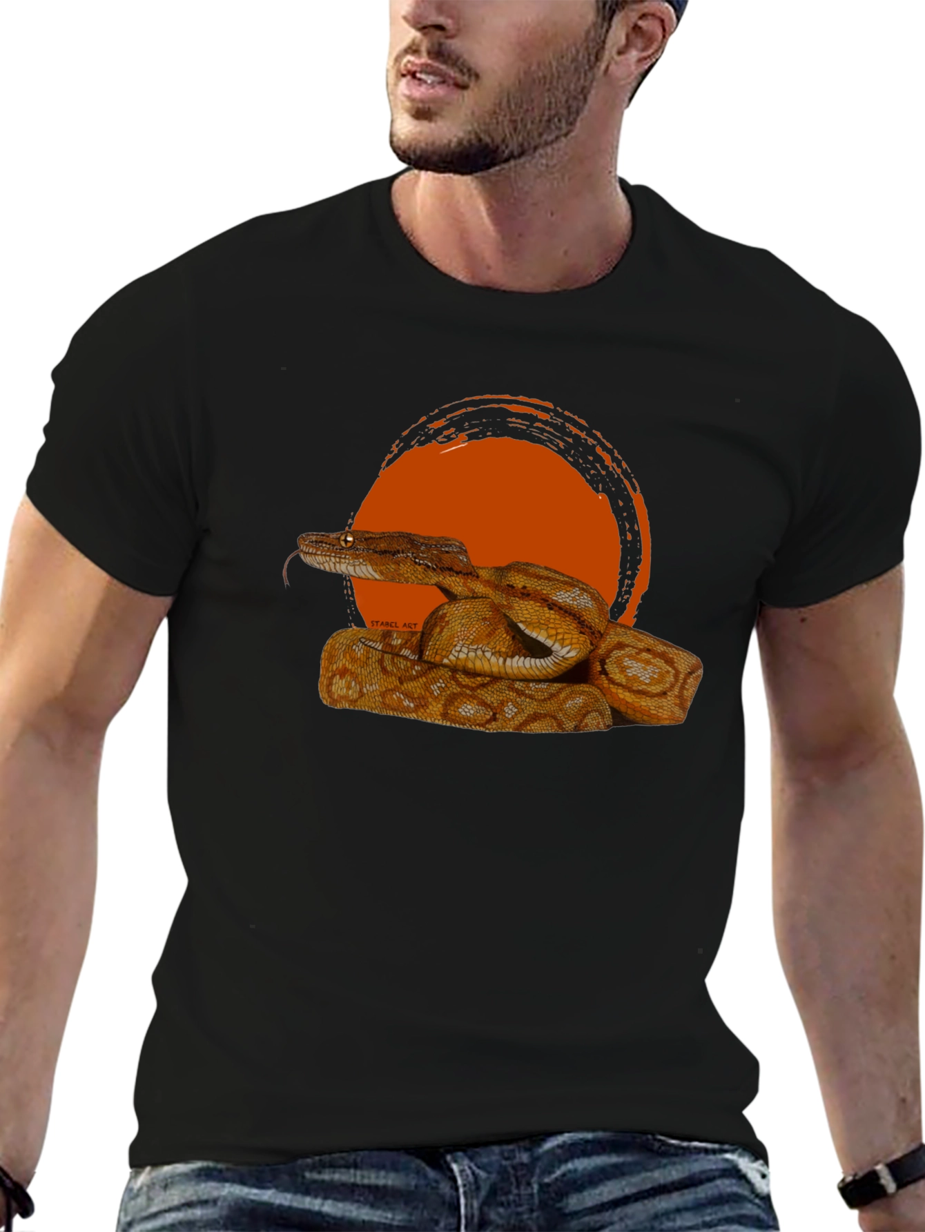 Snake & Sunset Graphic T-Shirt