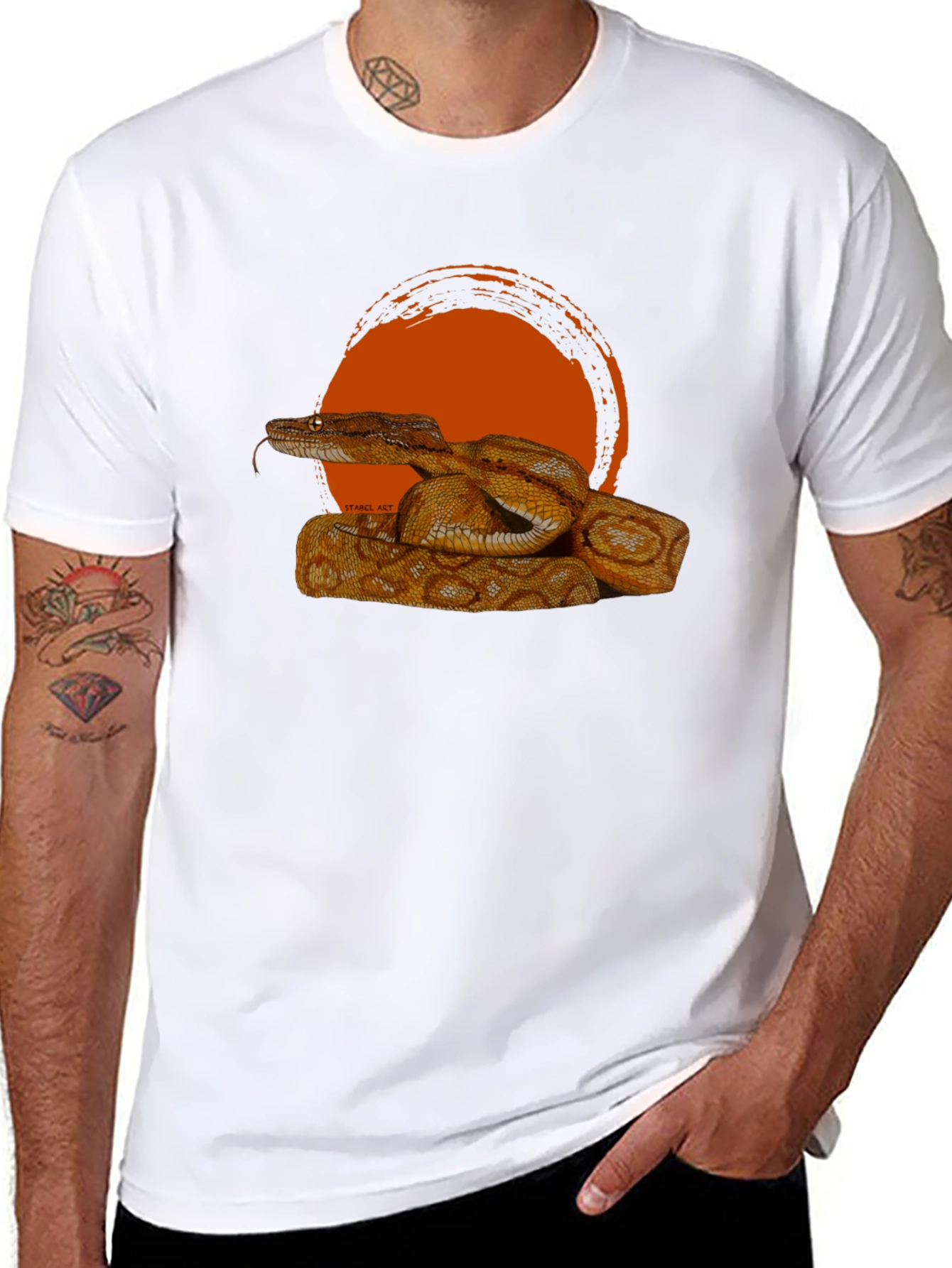 Snake & Sunset Graphic T-Shirt