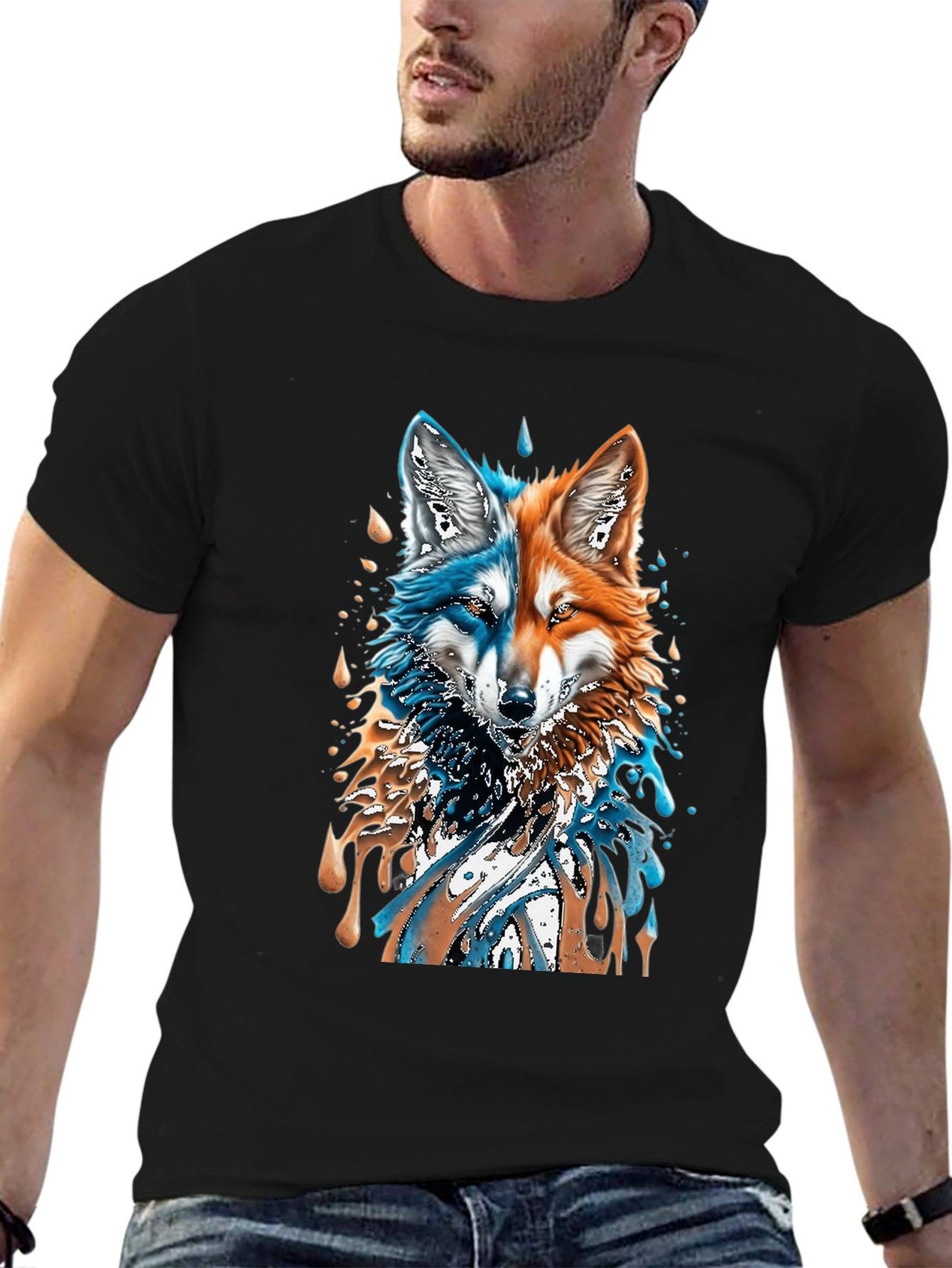 Two-Faced Fox Graphic Tee