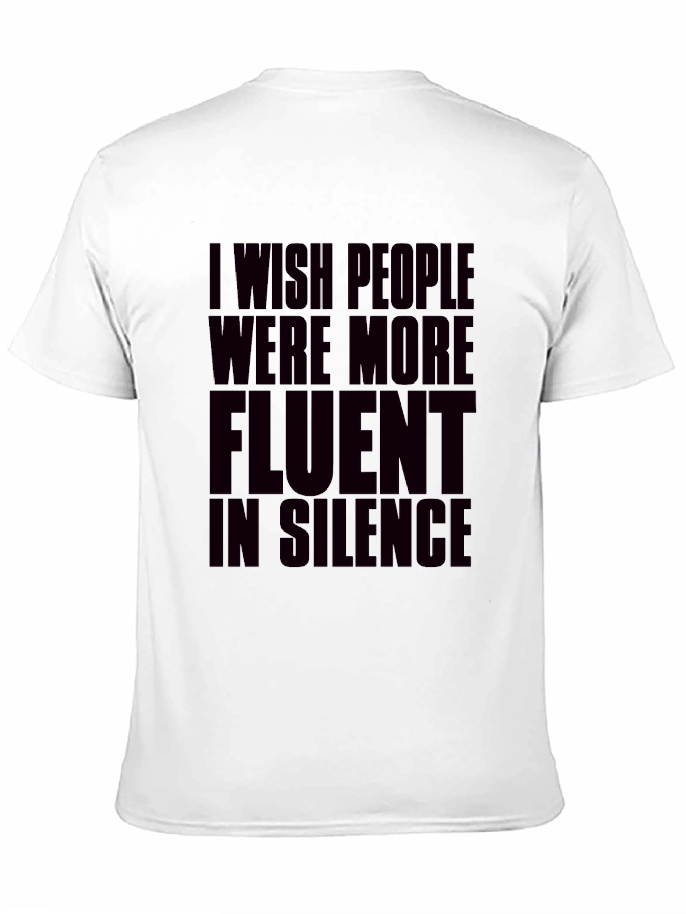 Silent Fluency Black Graphic T-Shirt
