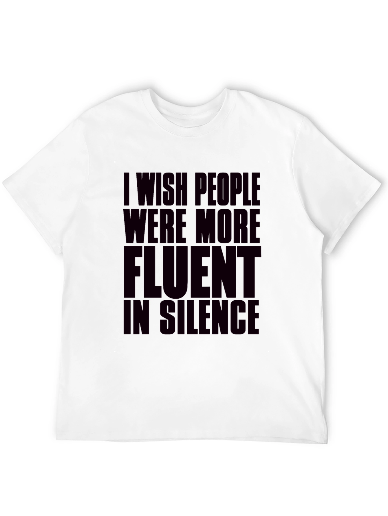 Silent Fluency Black Graphic T-Shirt