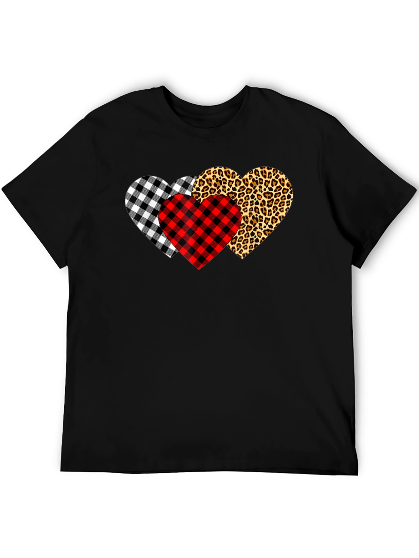 Mens Heart Pattern T-Shirt