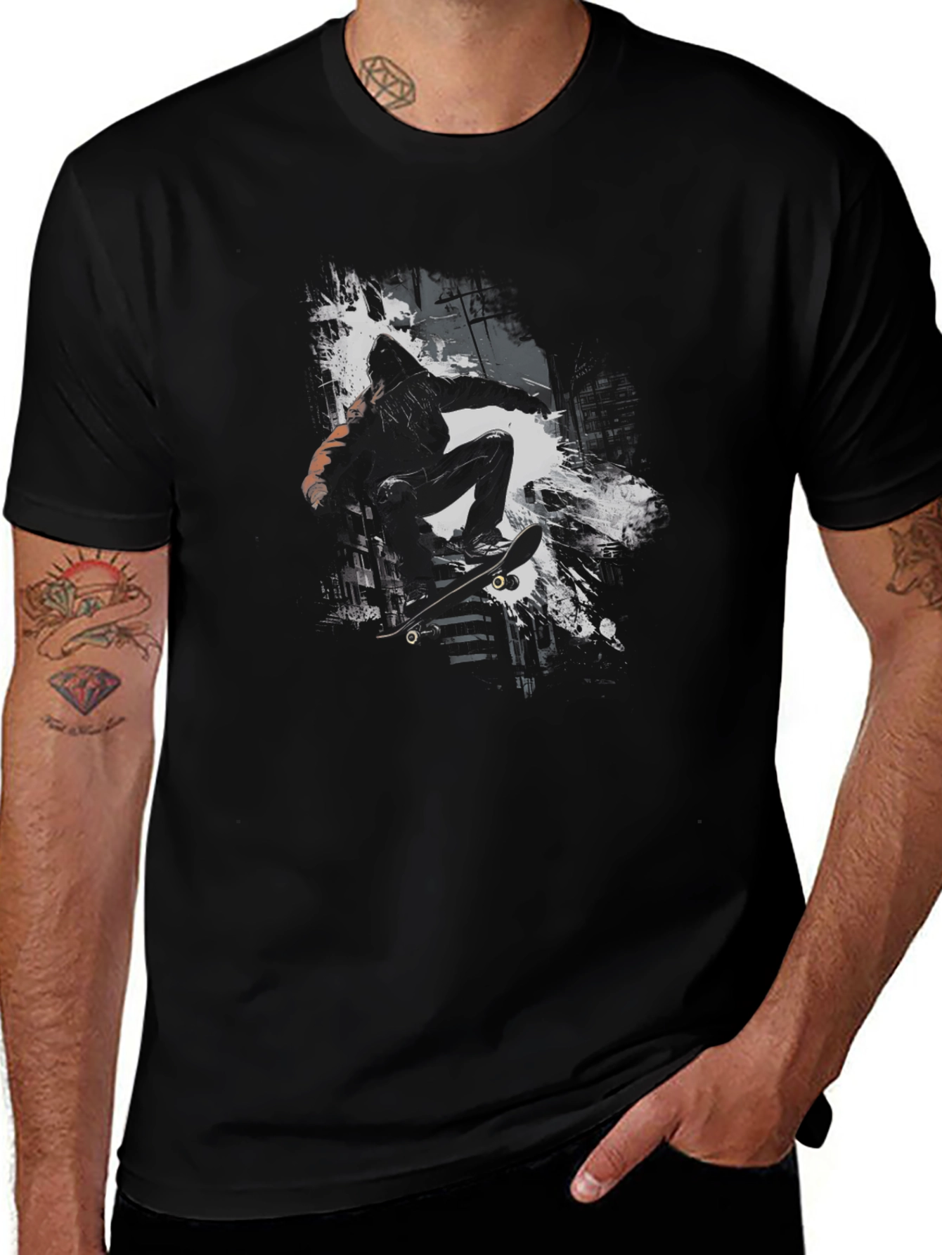Skateboarder Graphic Tee - Urban Style