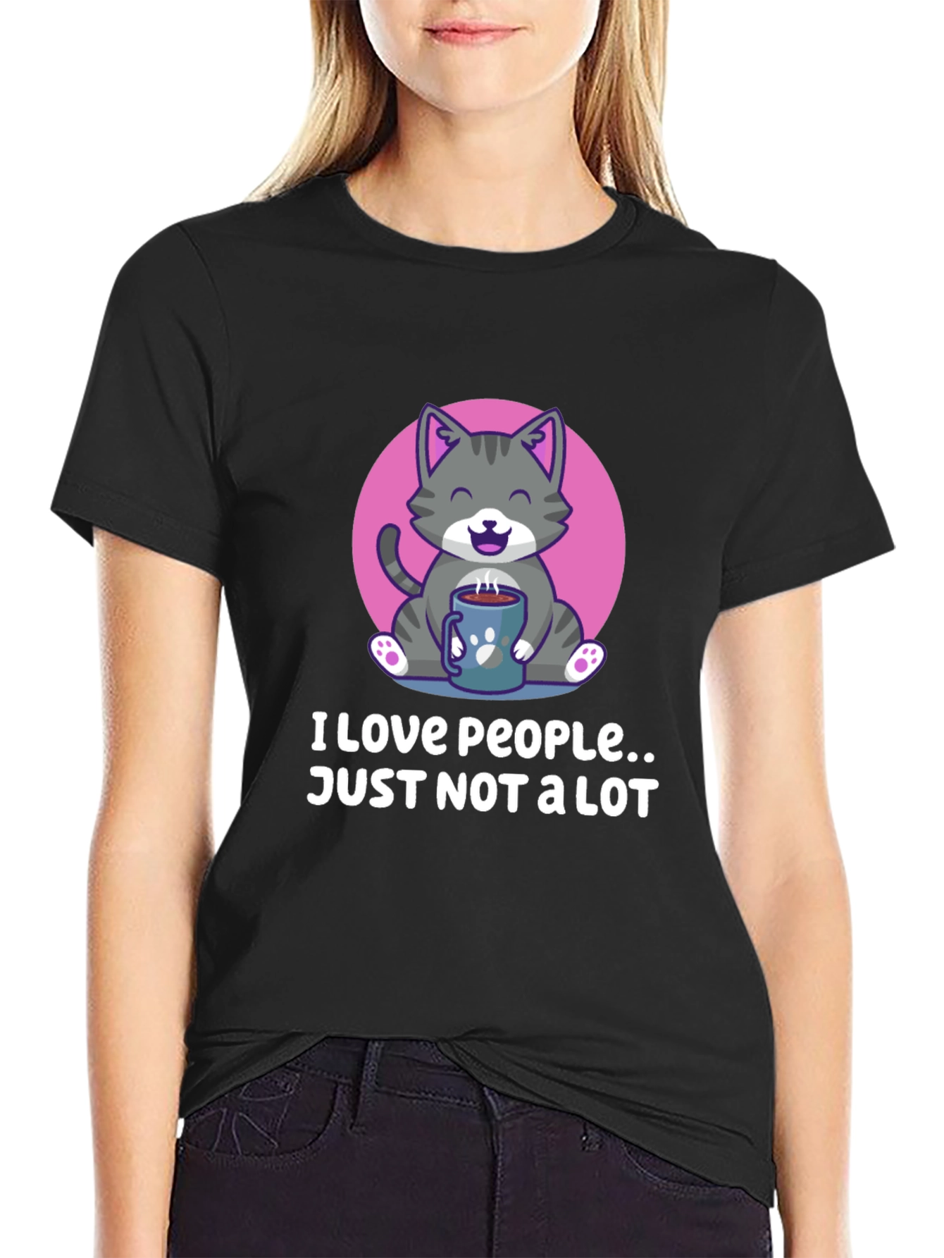 Funny Cat Coffee T-Shirt