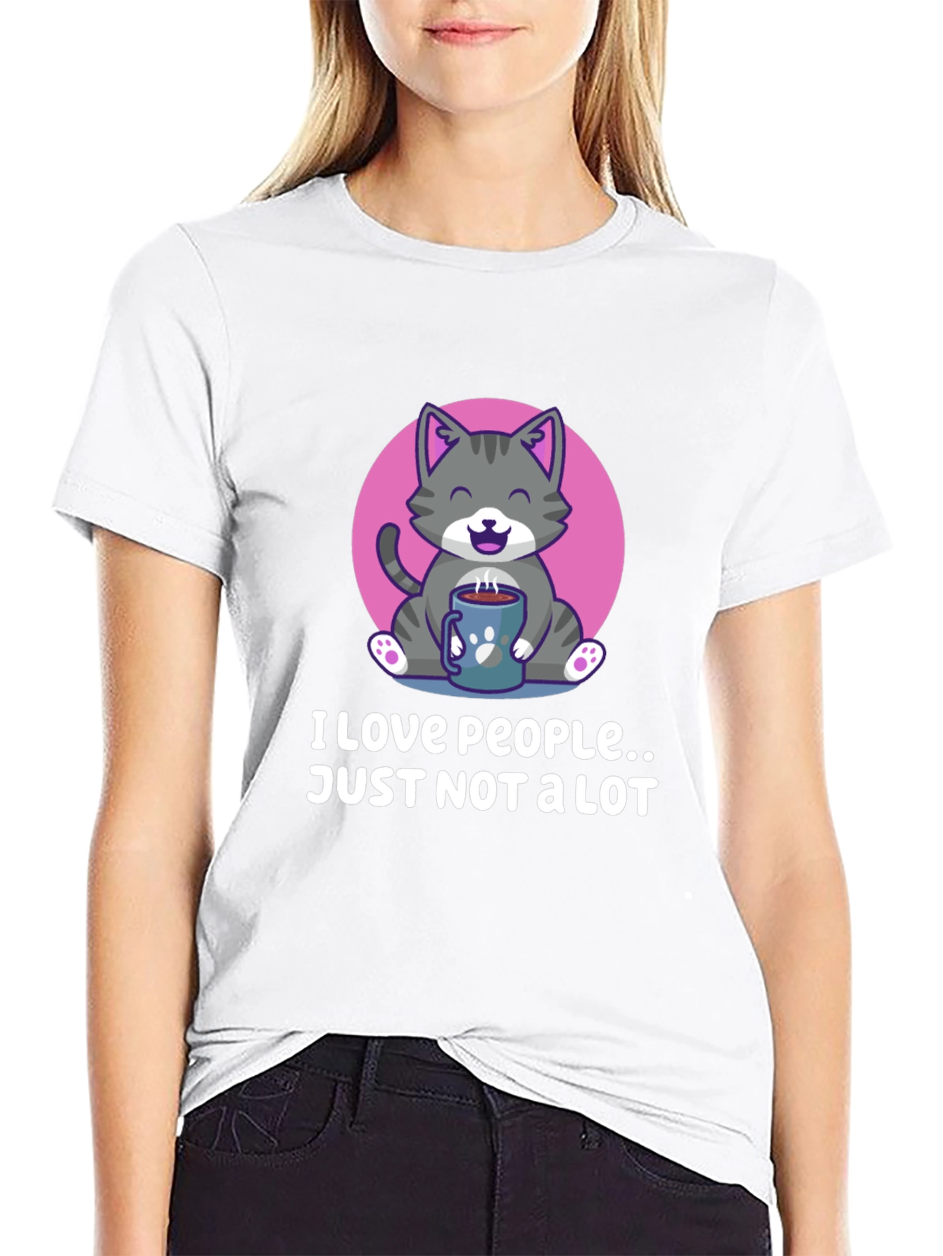 Funny Cat Coffee T-Shirt