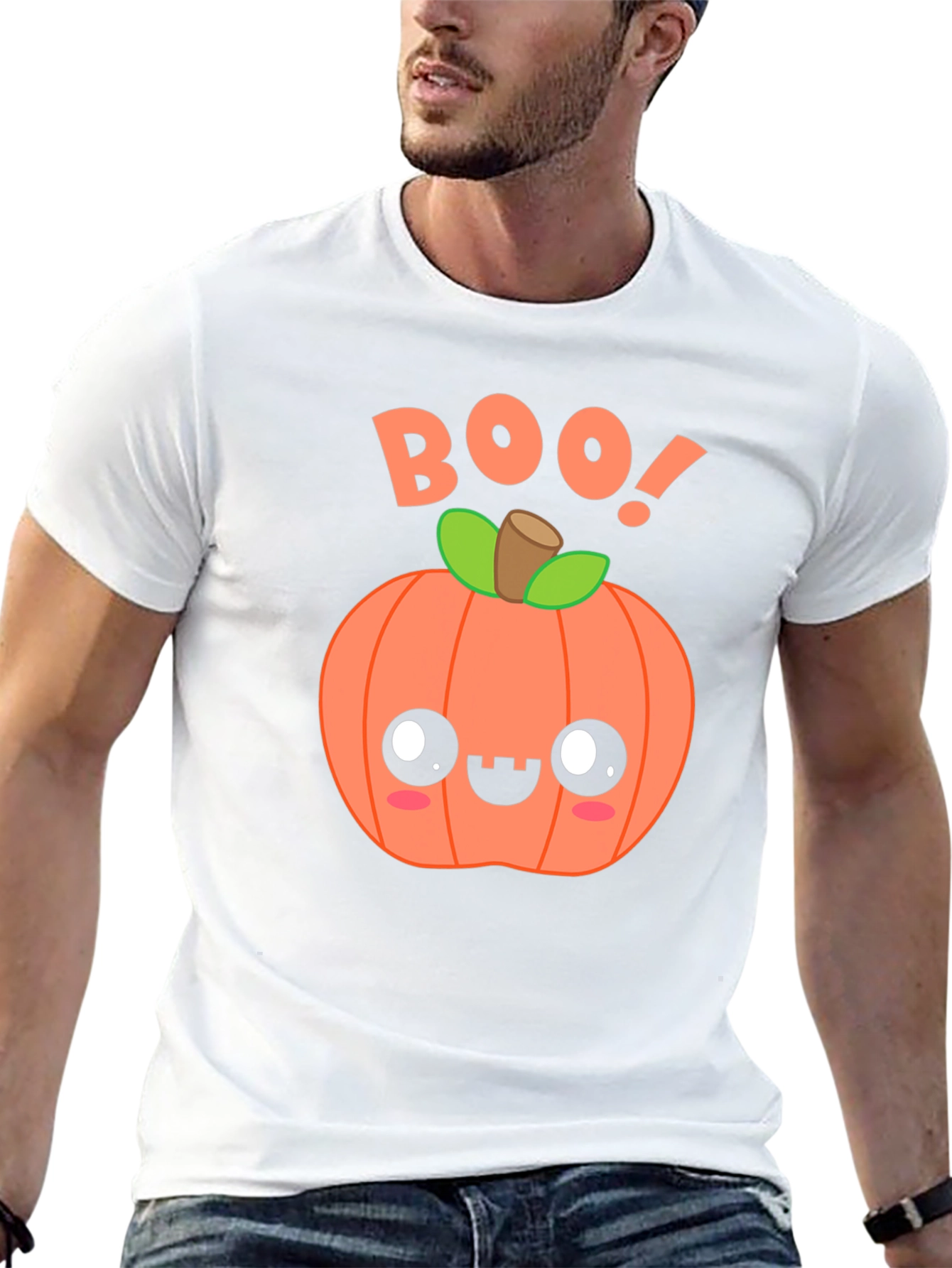 Cute Halloween Pumpkin BOO! Graphic Tee