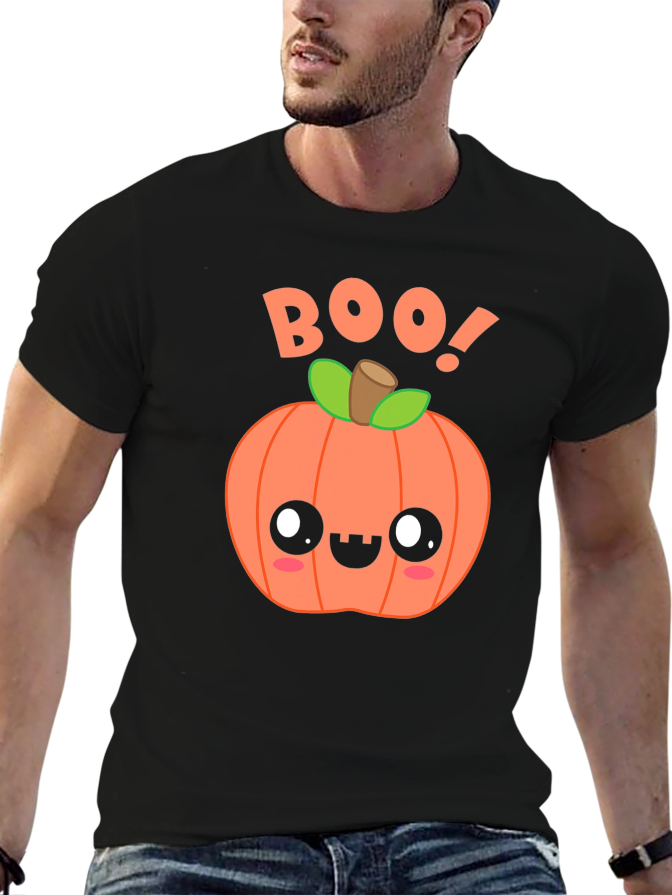 Cute Halloween Pumpkin BOO! Graphic Tee