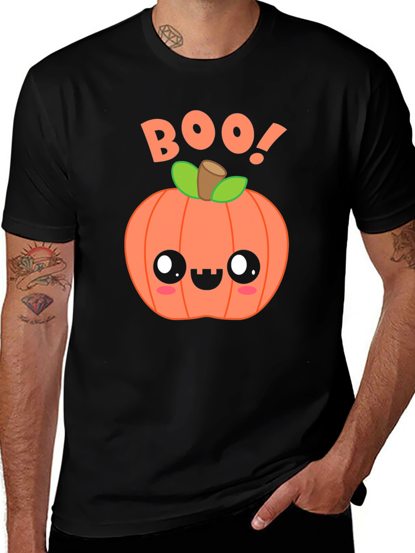 Cute Halloween Pumpkin BOO! Graphic Tee