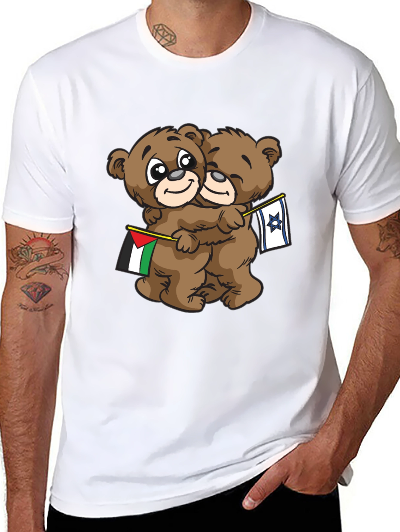 Peace Bears T-Shirt - Israeli Palestinian Unity Tee