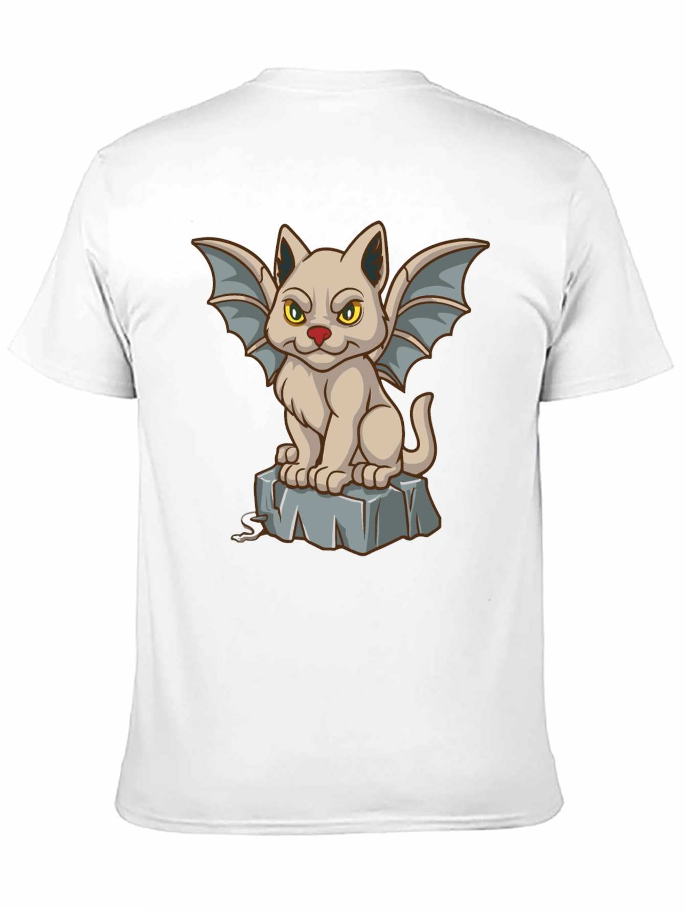 Gargoyle Cat Graphic Tee - Black