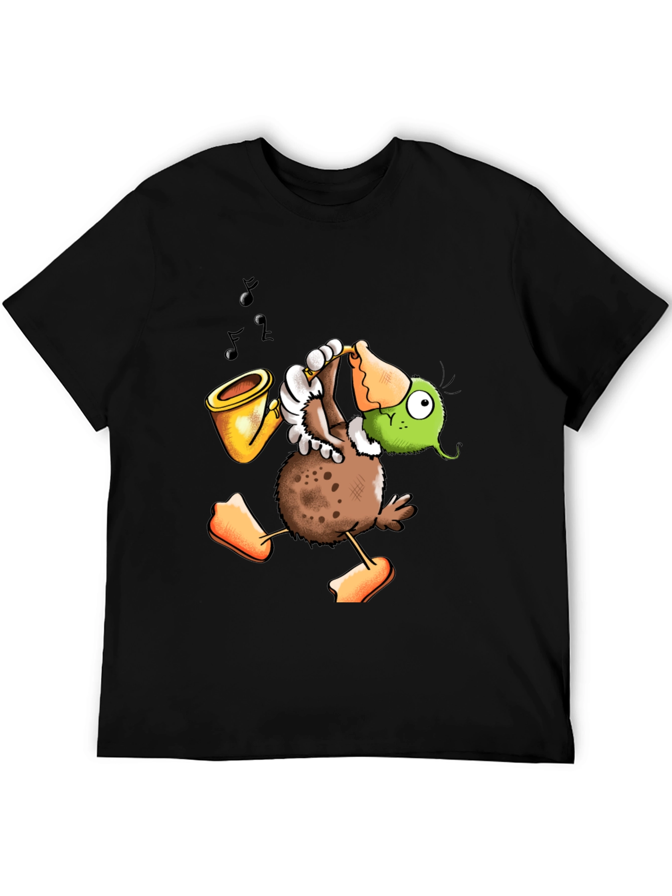 Saxophone Duck Graphic Tee - Quirky & Cool Design