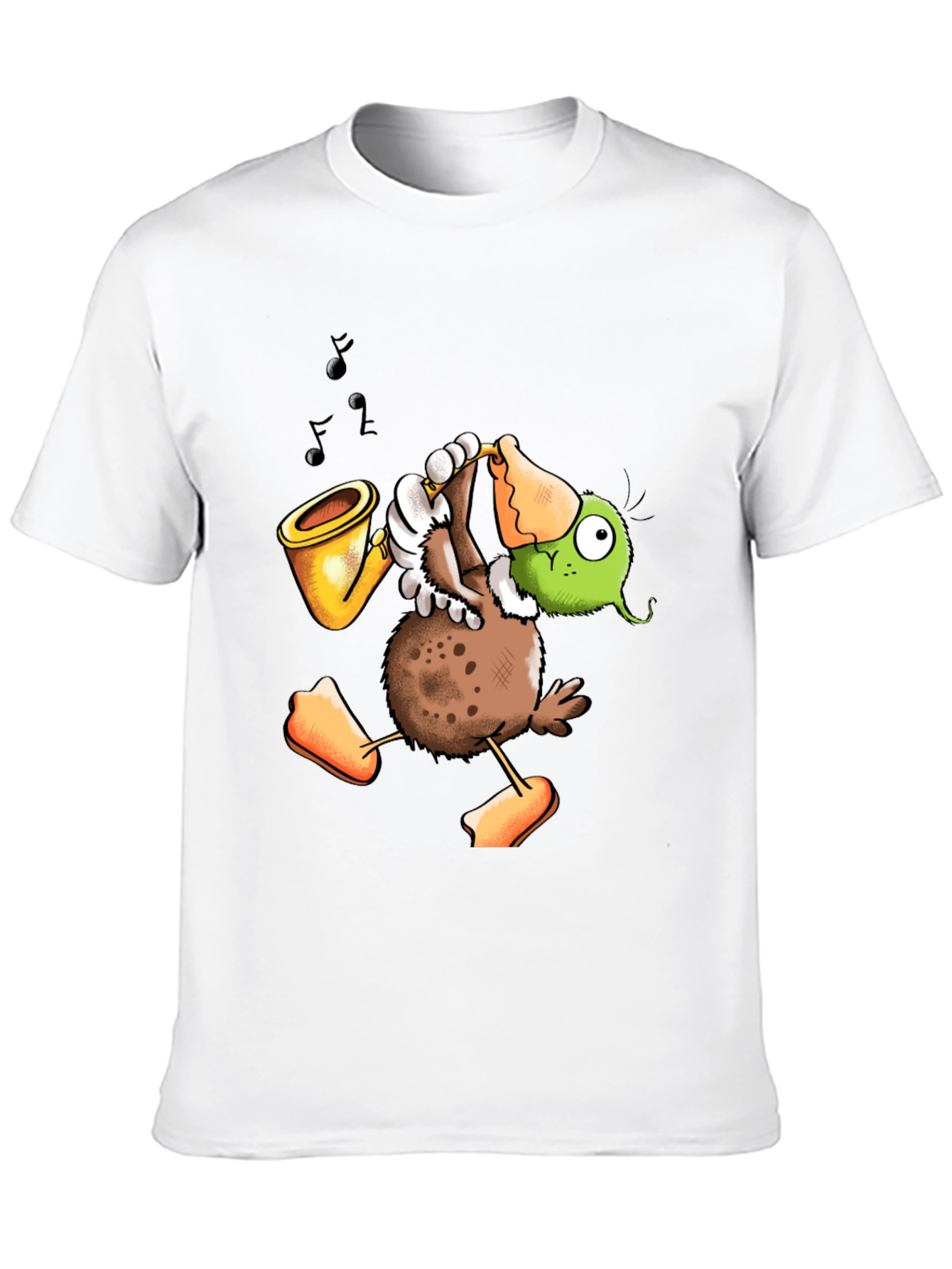 Saxophone Duck Graphic Tee - Quirky & Cool Design