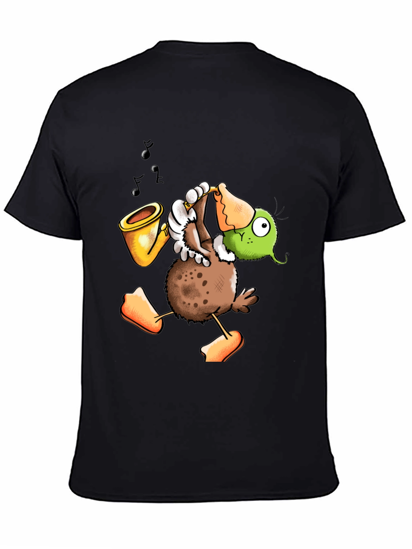 Saxophone Duck Graphic Tee - Quirky & Cool Design