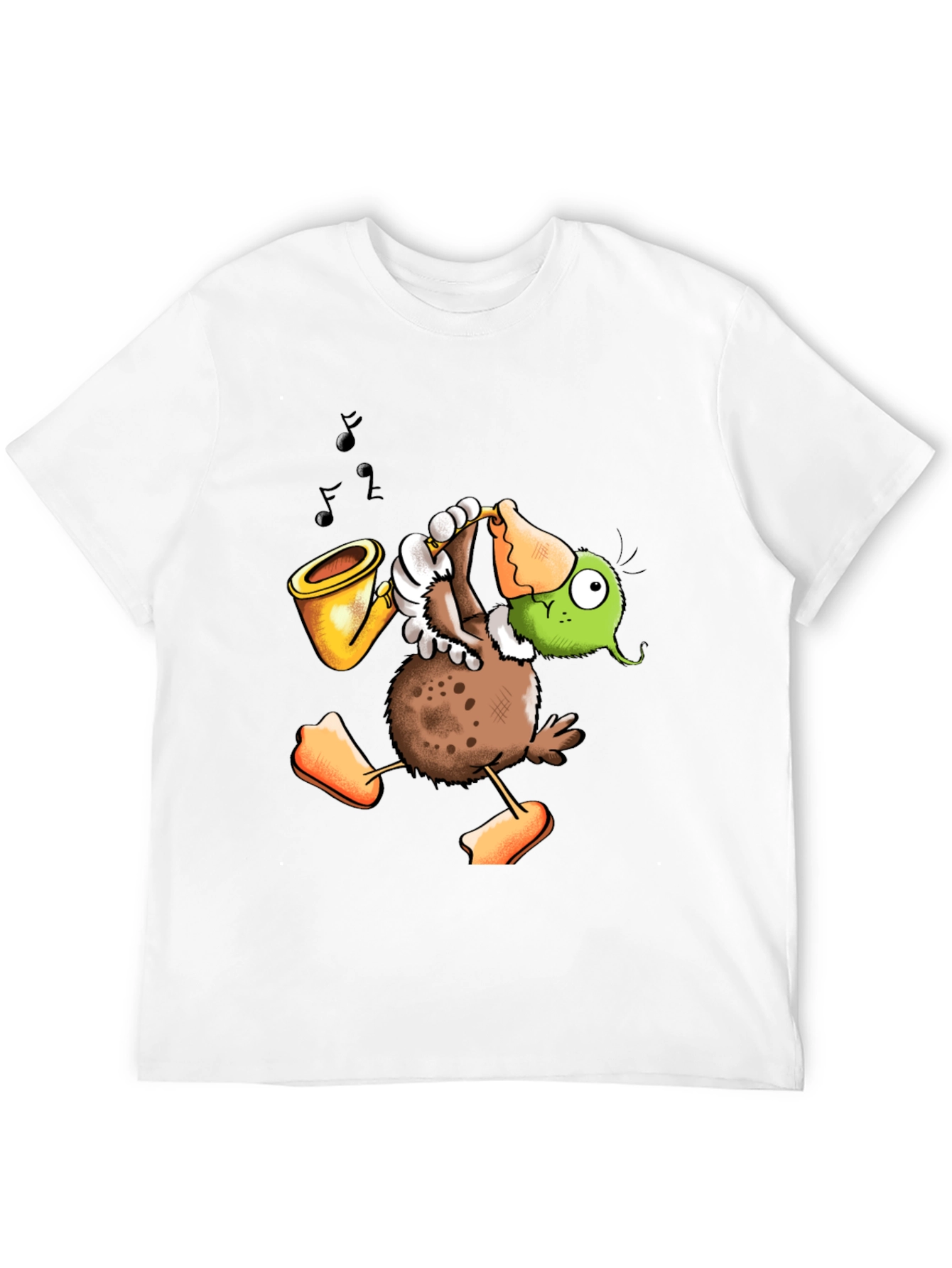 Saxophone Duck Graphic Tee - Quirky & Cool Design