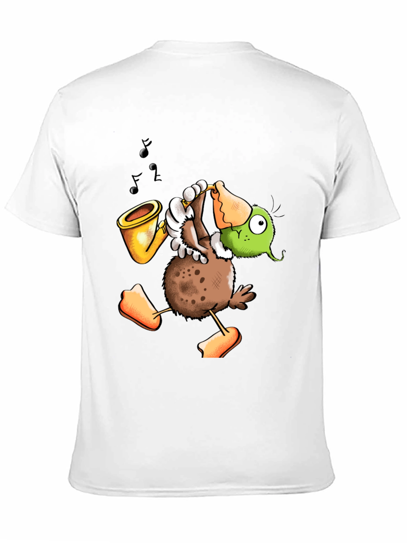 Saxophone Duck Graphic Tee - Quirky & Cool Design
