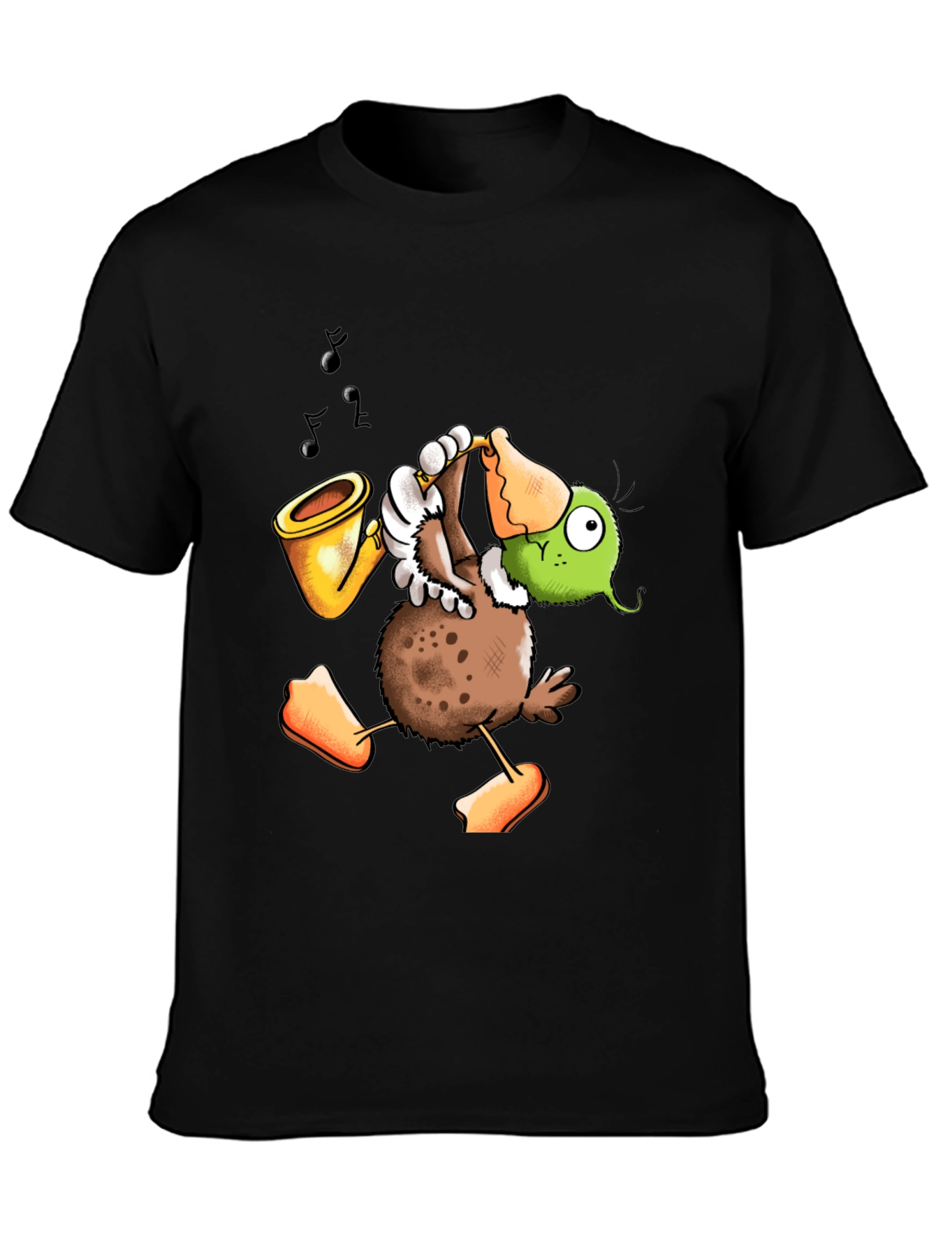Saxophone Duck Graphic Tee - Quirky & Cool Design
