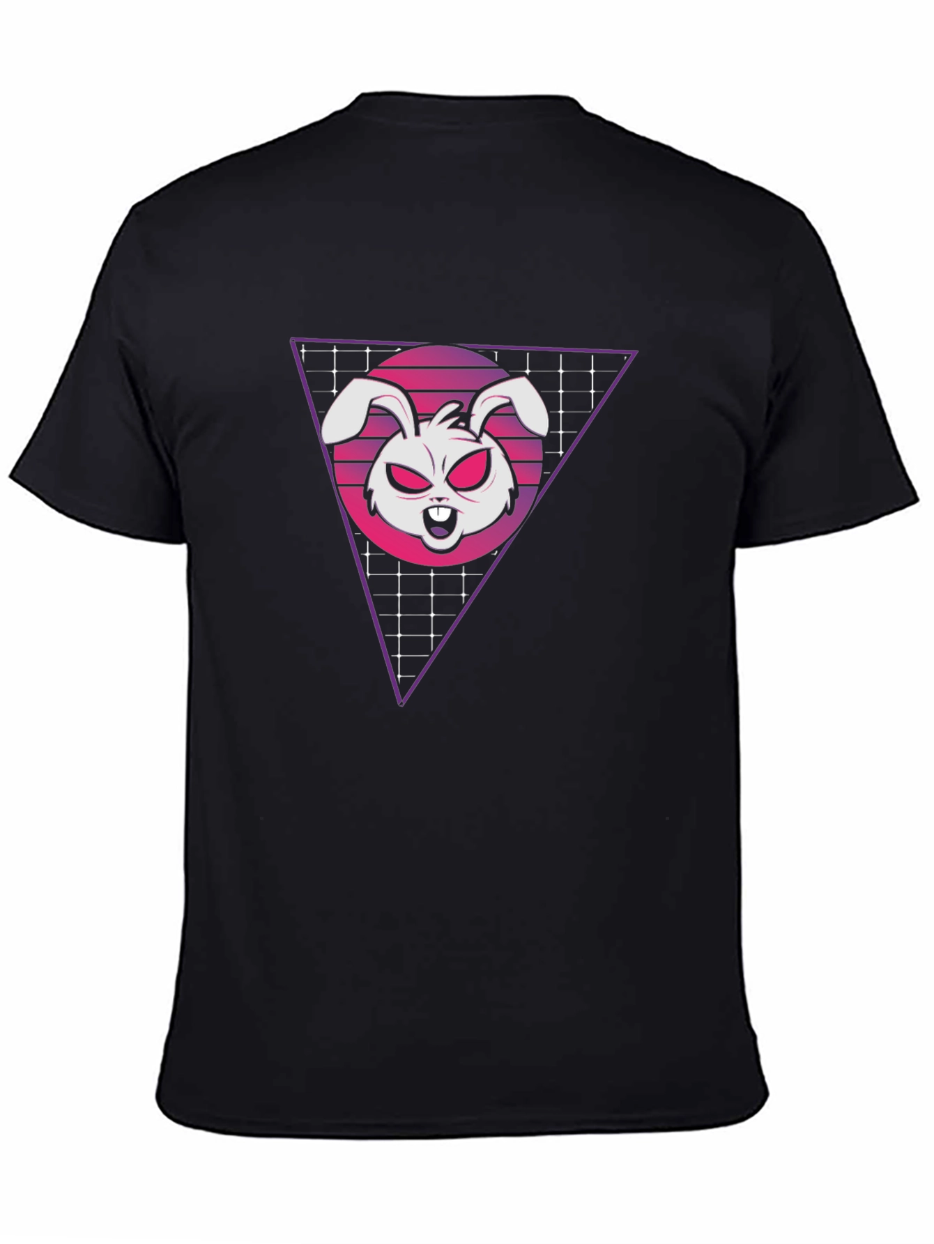 Retro Rabbit Graphic T-Shirt - Black
