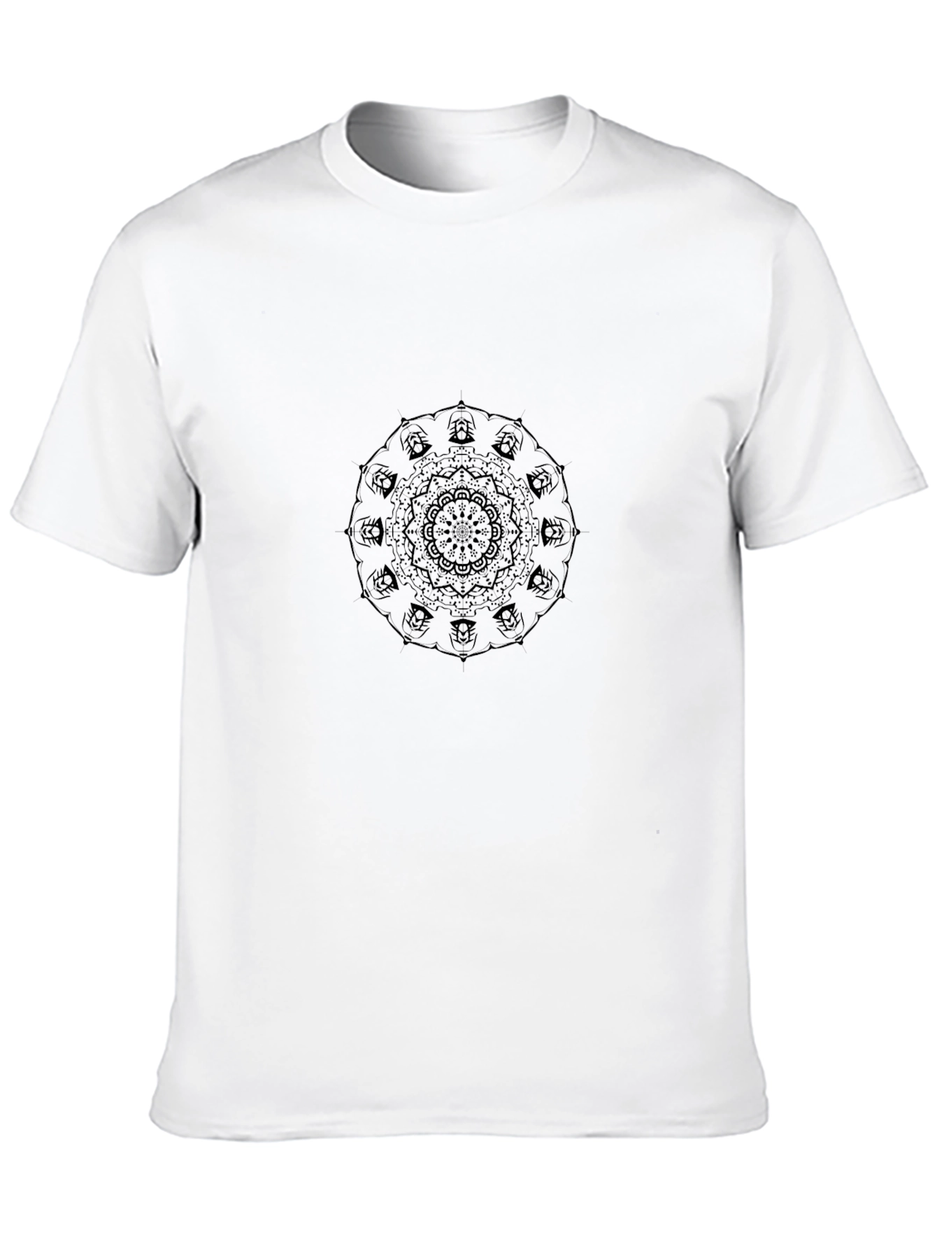 Black Mandala Graphic Tee - Mens Style