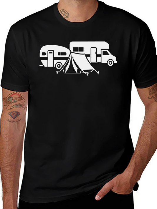 Camping Adventure Graphic Tee - RV and Tent