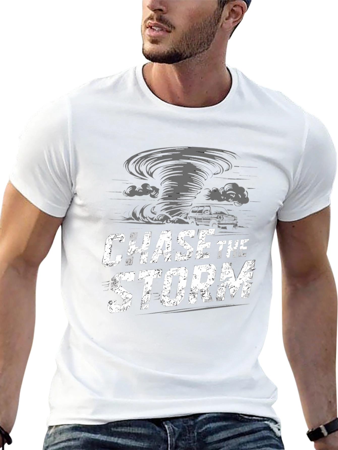 Chase the Storm Graphic Black T-Shirt