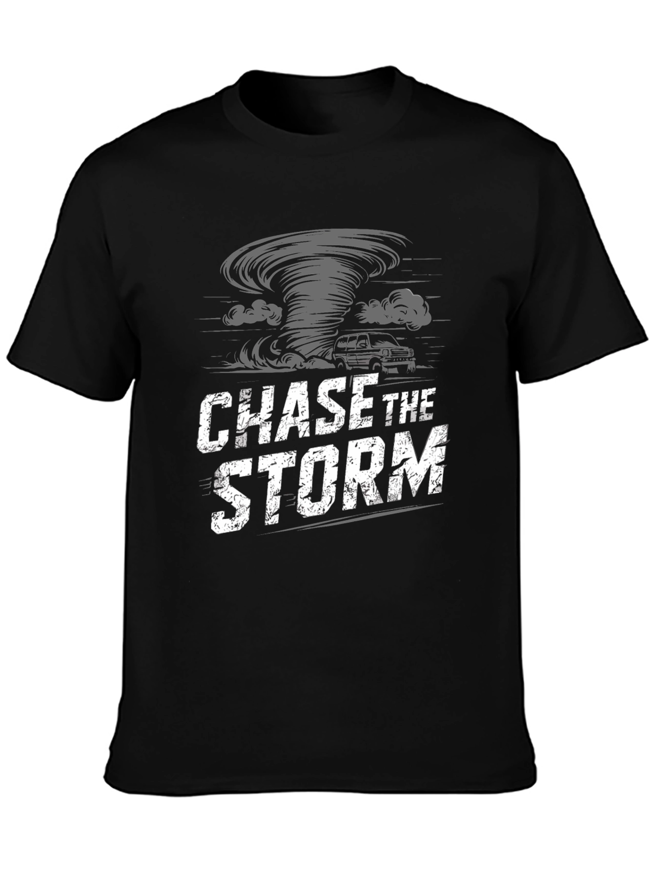 Chase the Storm Graphic Black T-Shirt