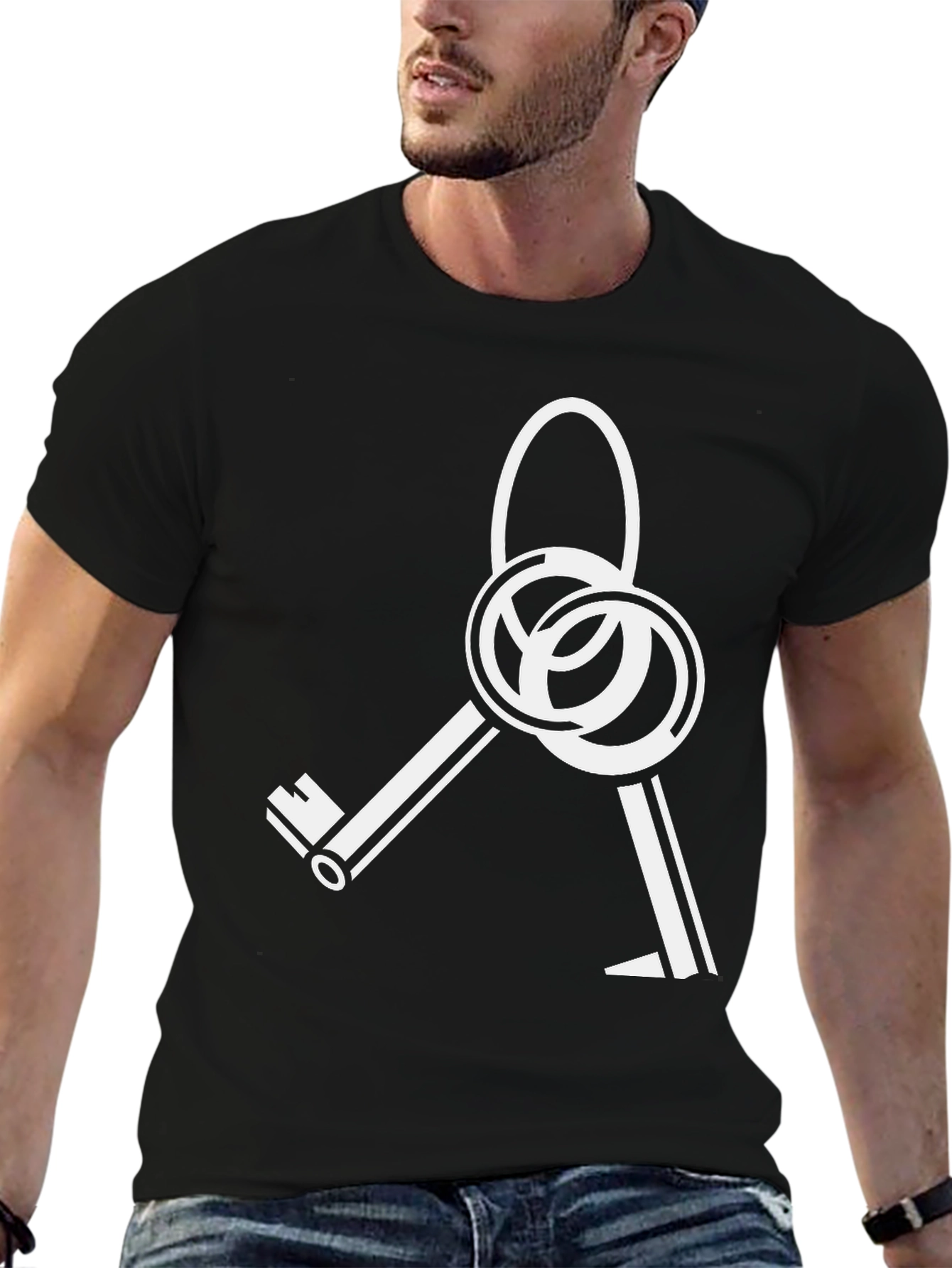 Key Design Black Tee