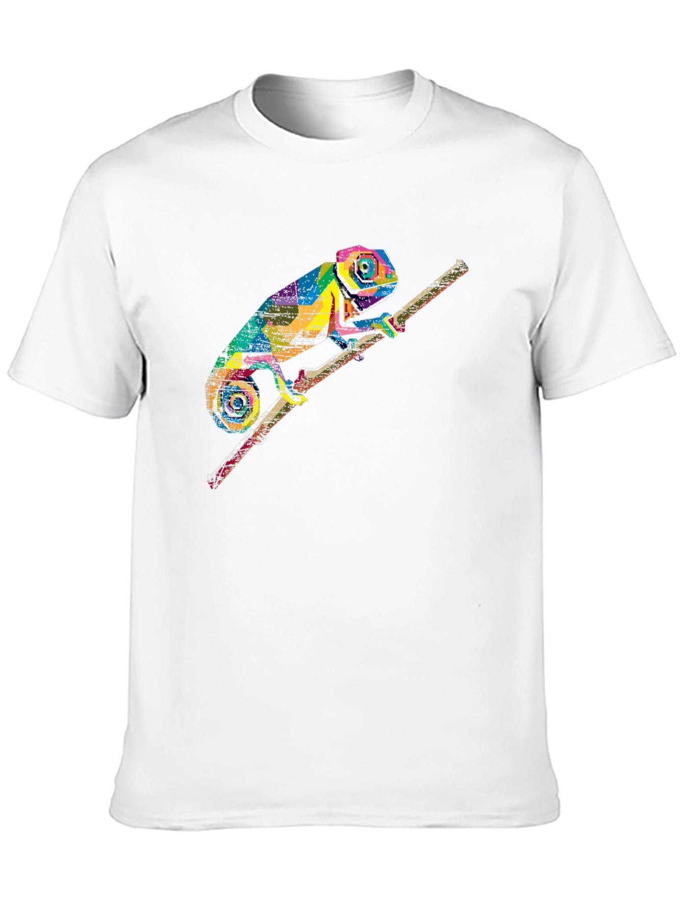 Vibrant Chameleon Graphic Print T-Shirt