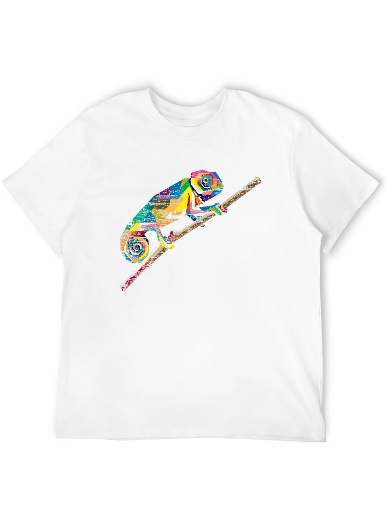 Vibrant Chameleon Graphic Print T-Shirt