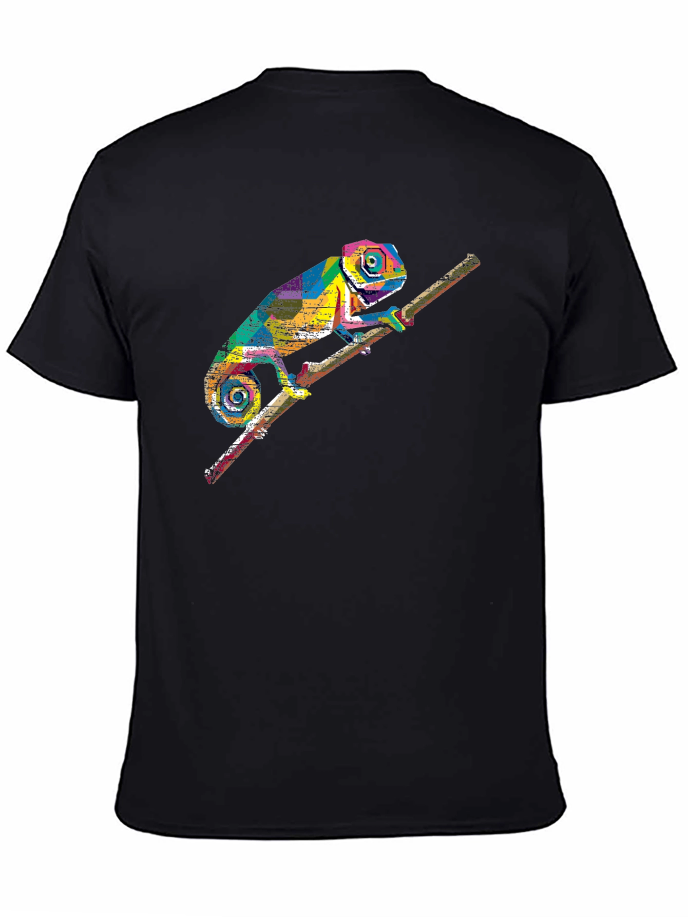 Vibrant Chameleon Graphic Print T-Shirt