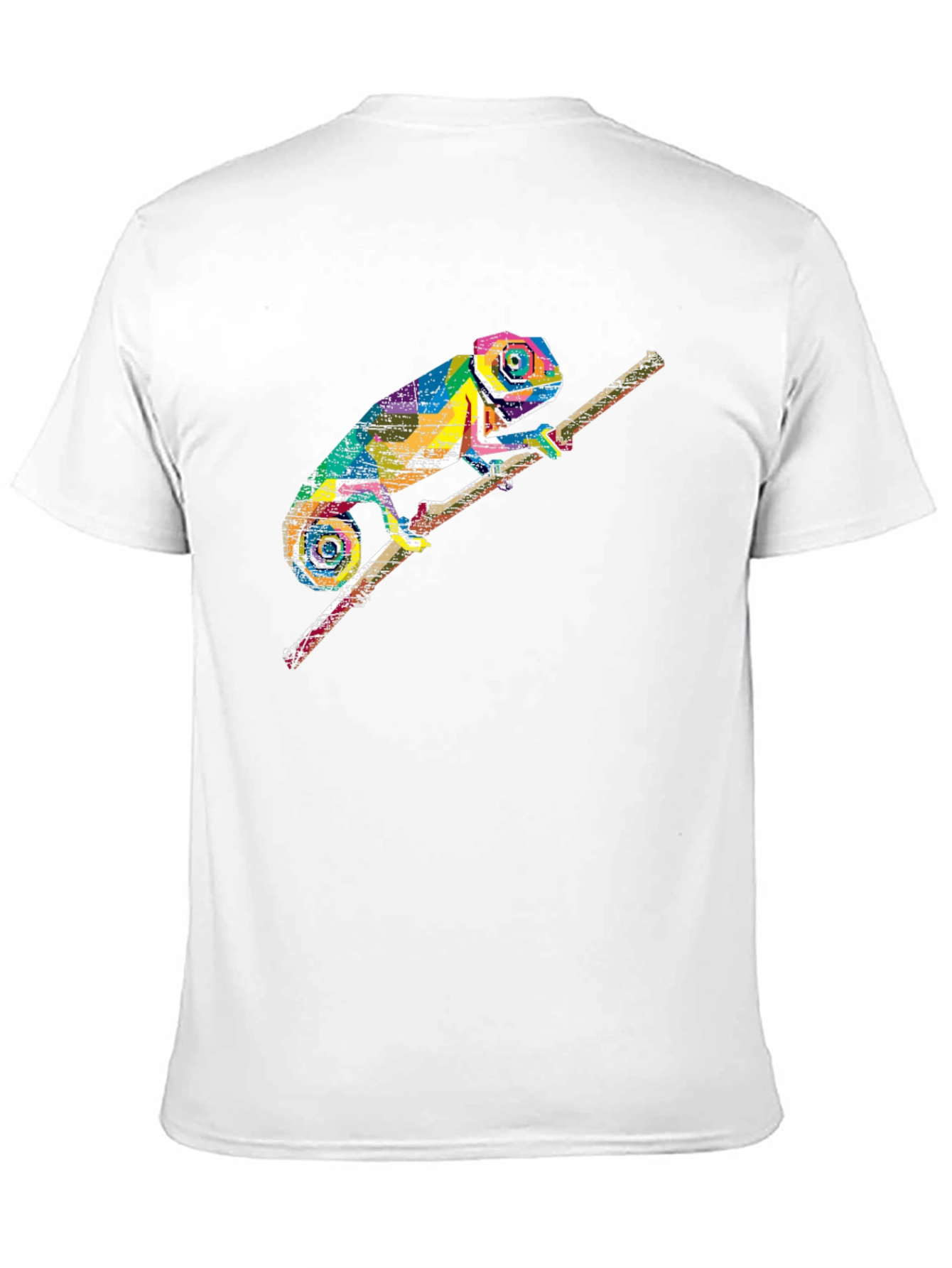 Vibrant Chameleon Graphic Print T-Shirt