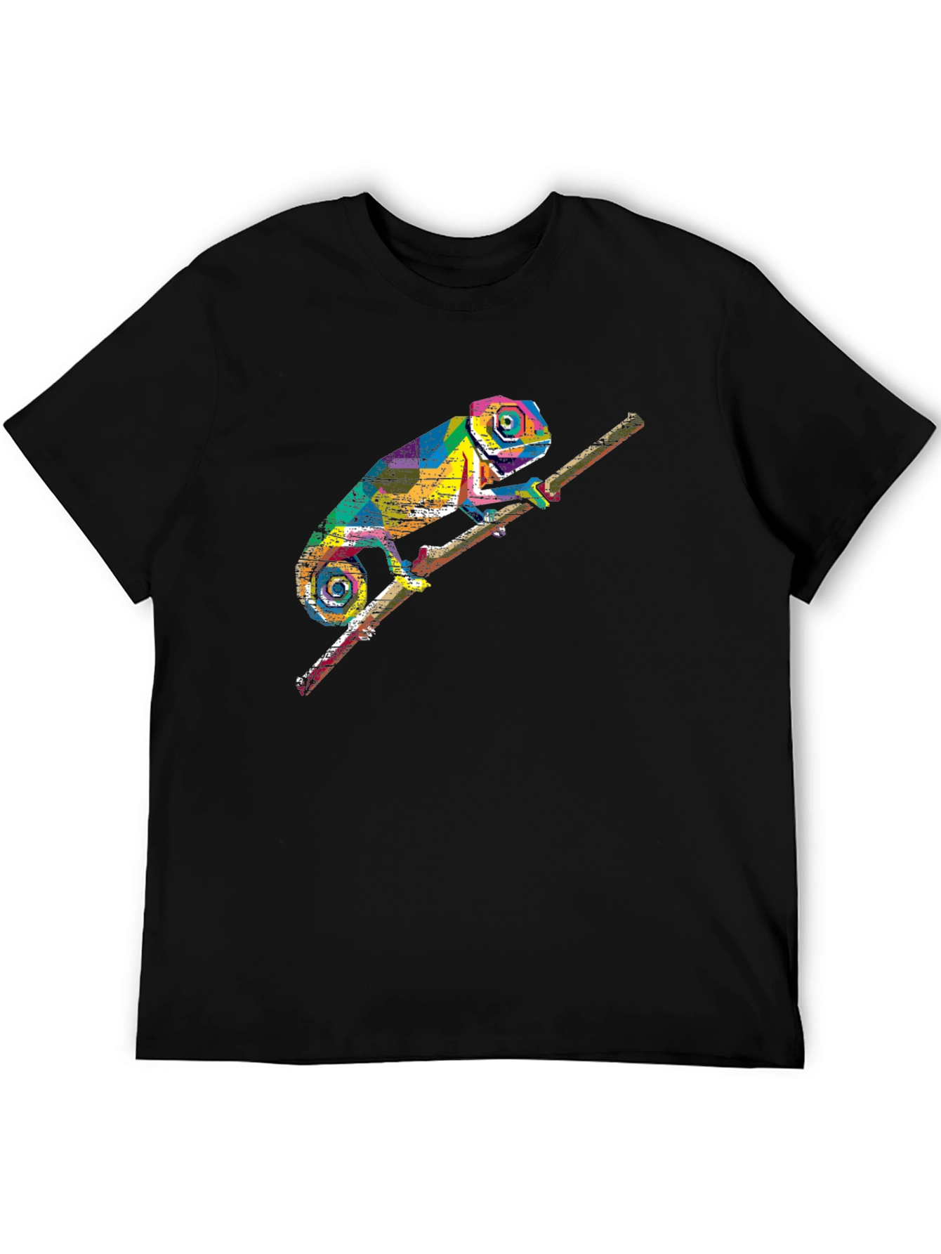 Vibrant Chameleon Graphic Print T-Shirt