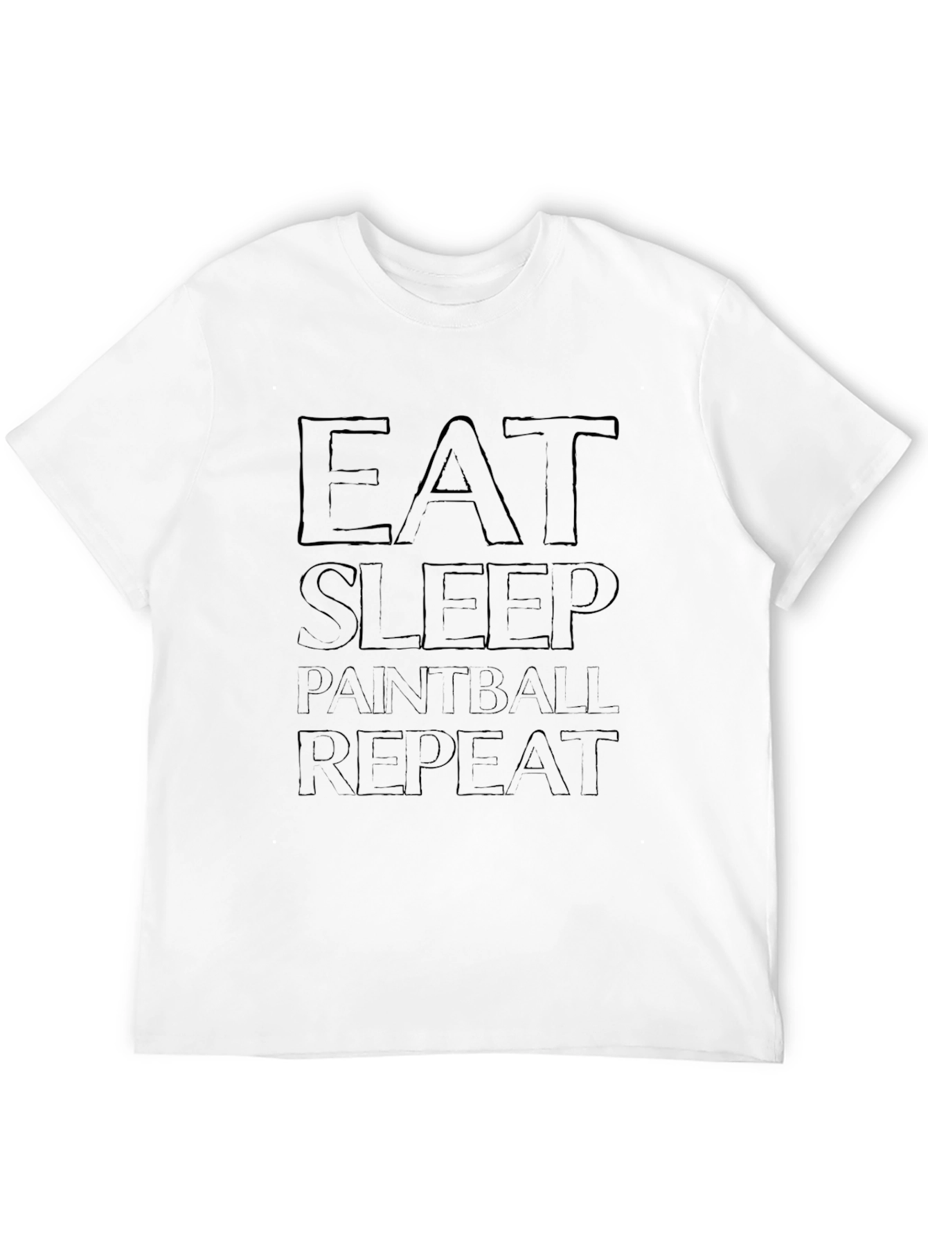 Eat Sleep Paintball Repeat Black T-Shirt