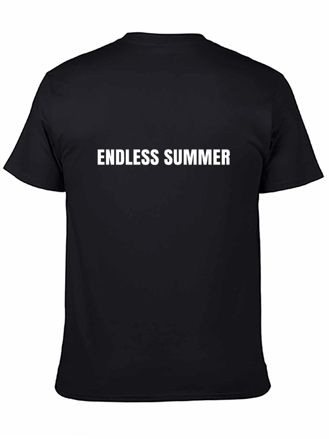 Endless Summer Graphic Tee - Black Cotton Casual Shirt