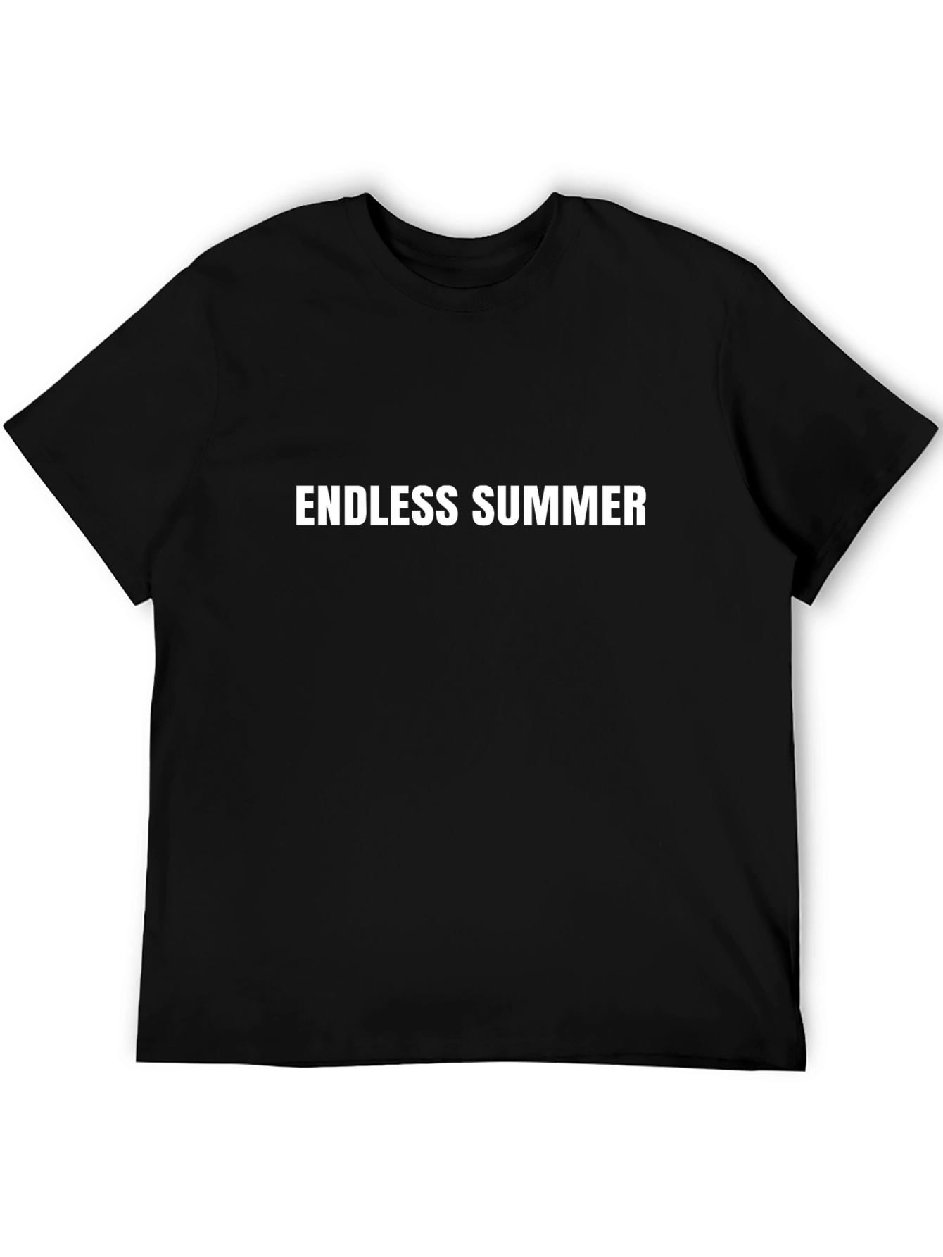 Endless Summer Graphic Tee - Black Cotton Casual Shirt