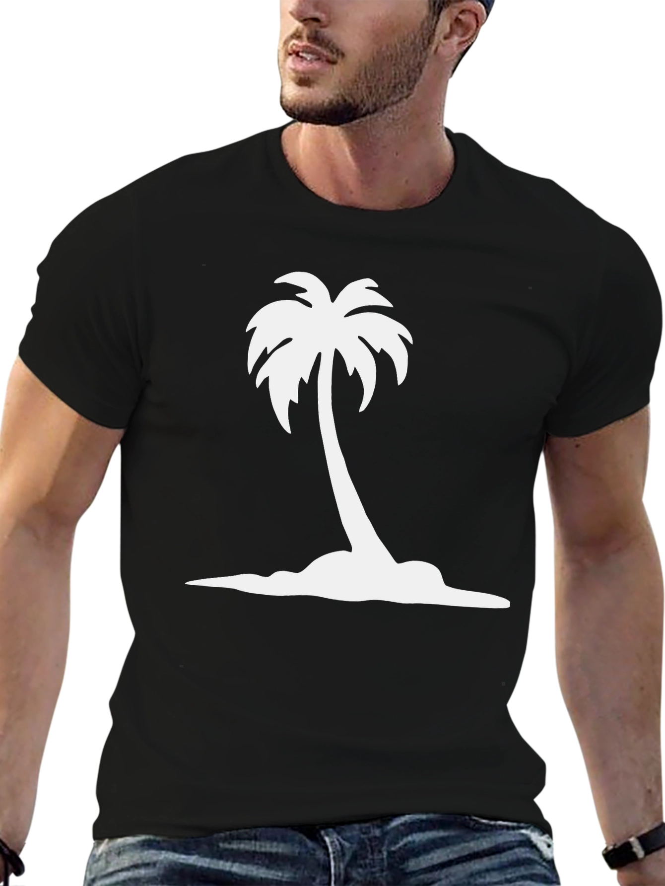 Palm Tree Graphic T-Shirt - Tropical Island Vibes