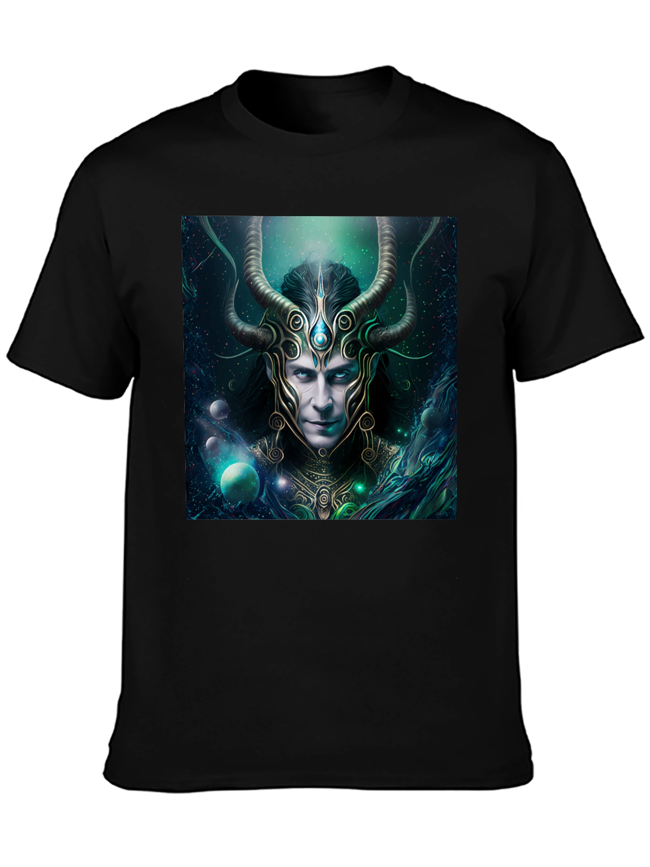 Mystic Horned God Graphic Black T-Shirt