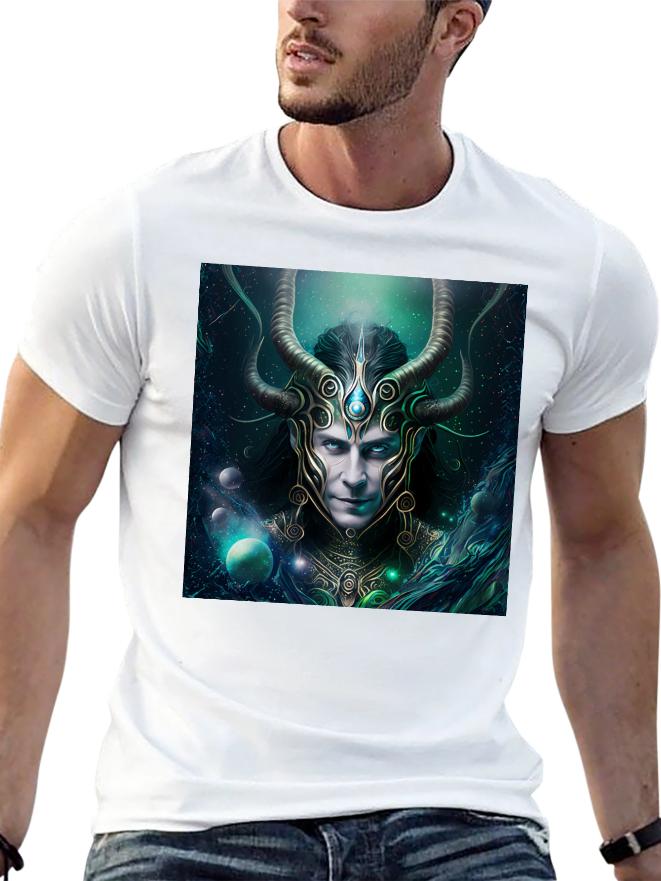 Mystic Horned God Graphic Black T-Shirt