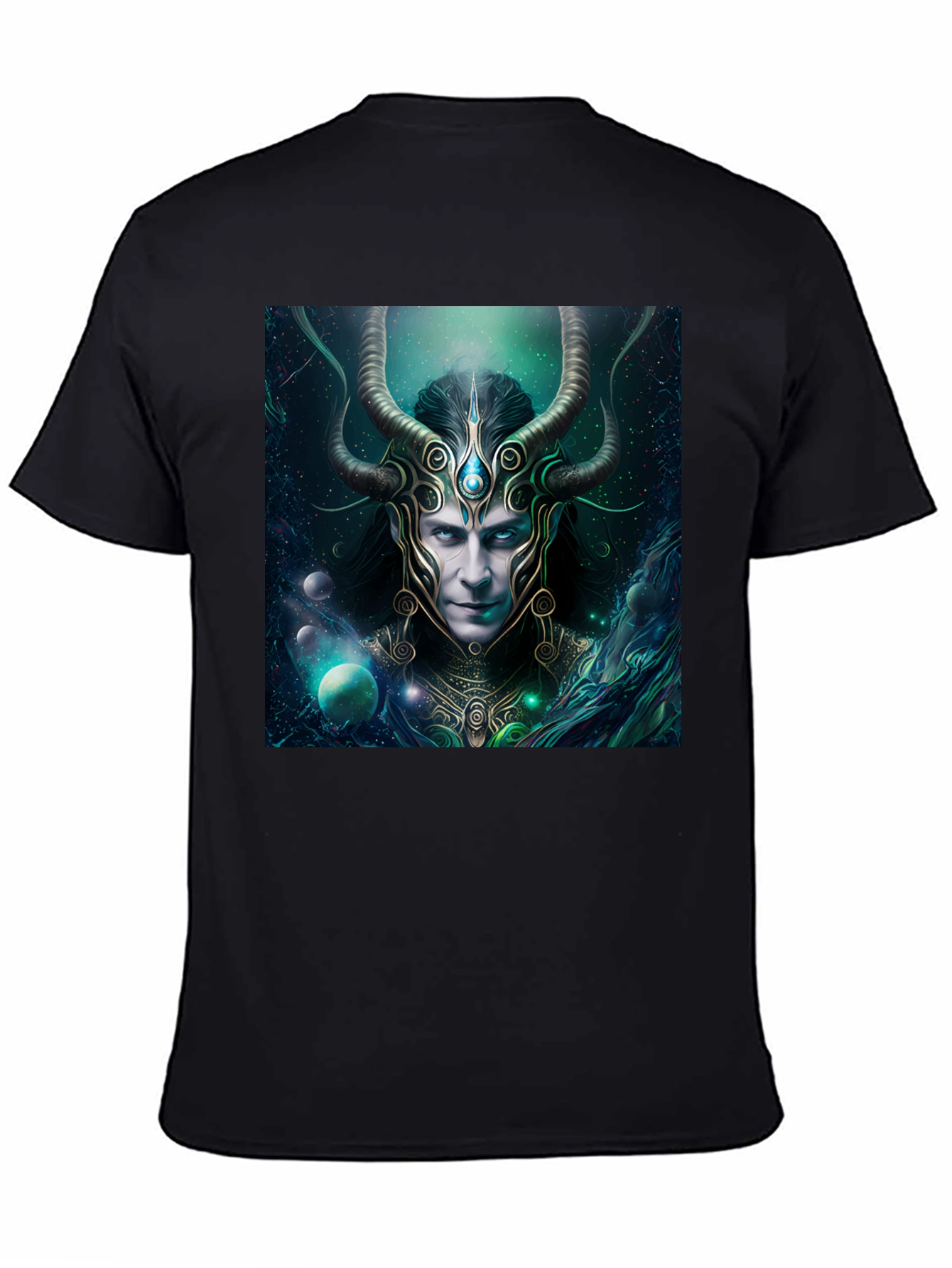 Mystic Horned God Graphic Black T-Shirt