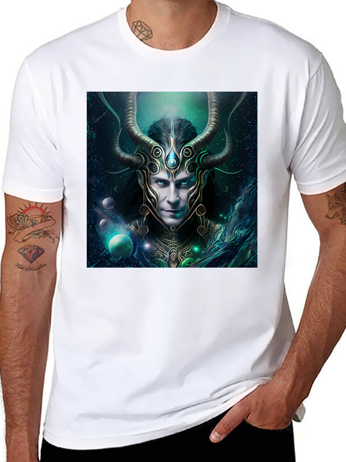 Mystic Horned God Graphic Black T-Shirt