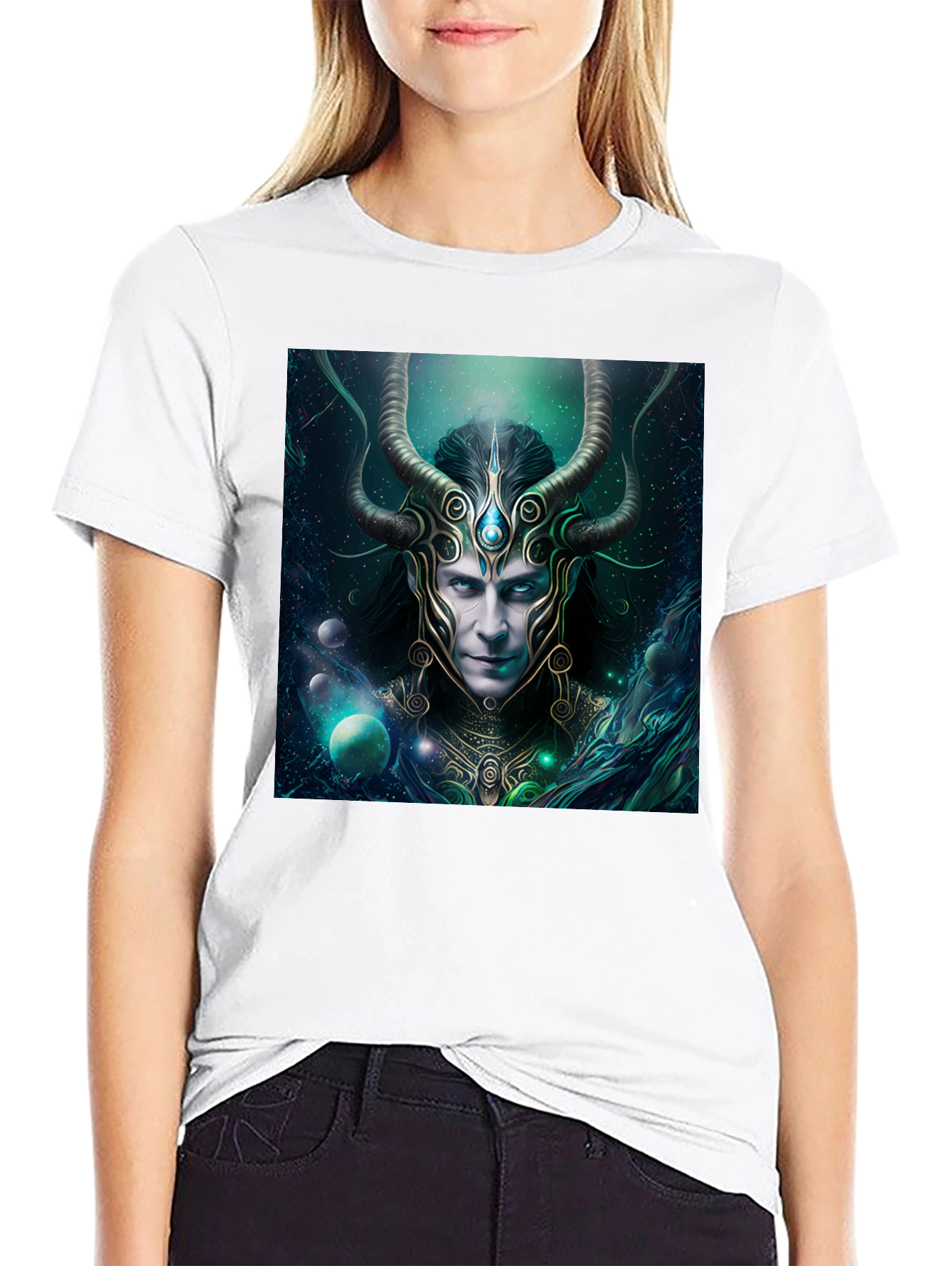 Mystic Horned God Graphic Black T-Shirt