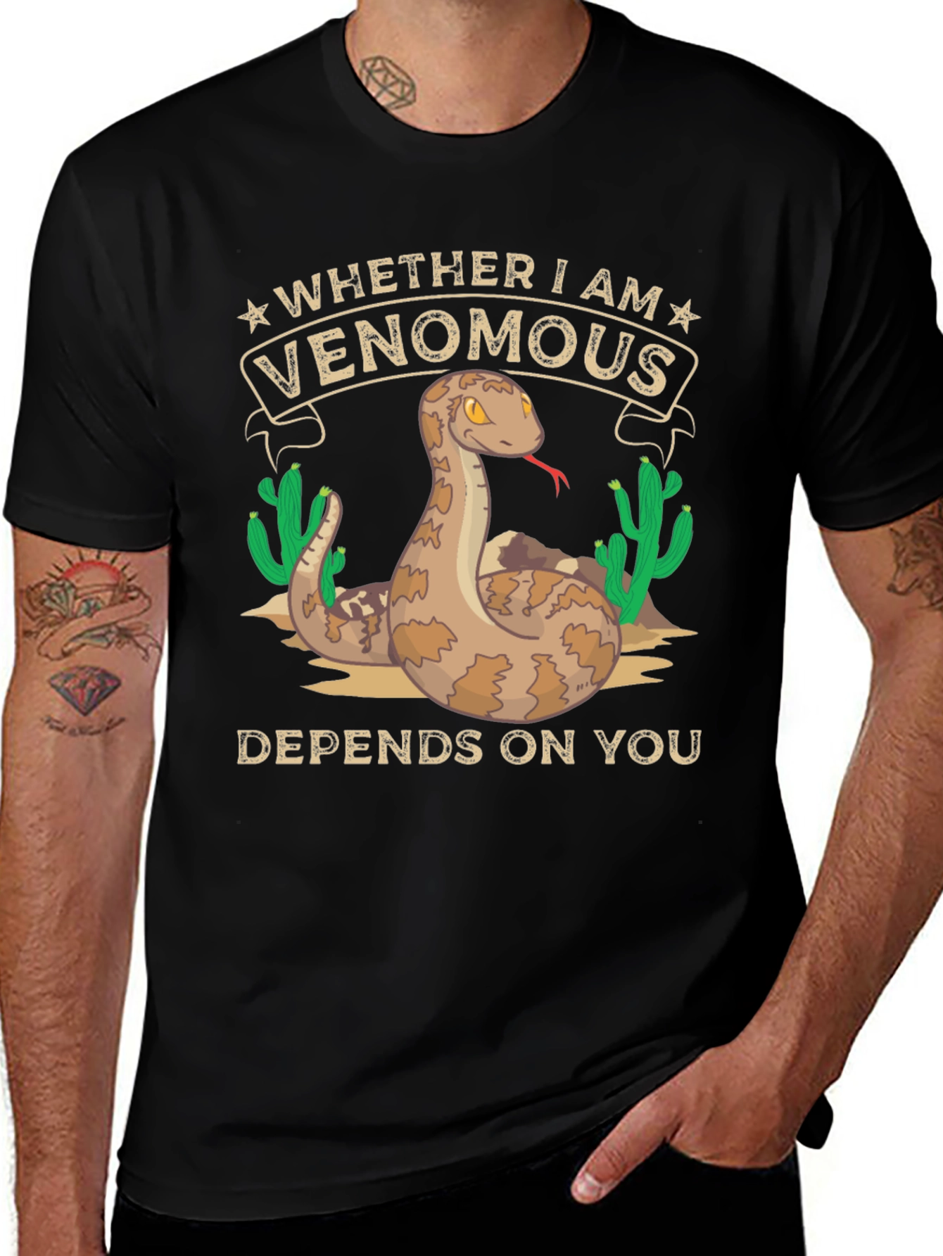 Venomous Snake Graphic T-Shirt