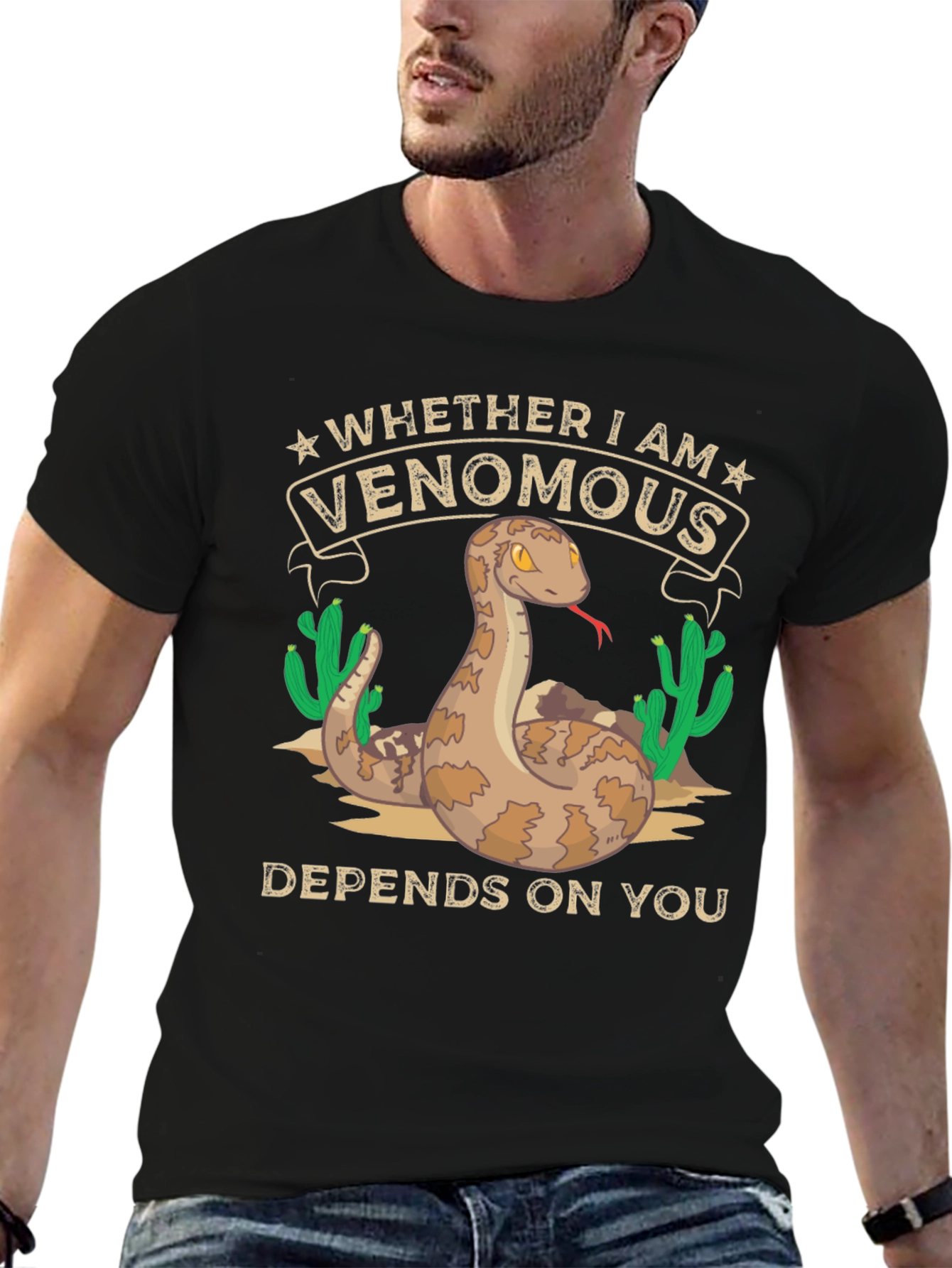 Venomous Snake Graphic T-Shirt