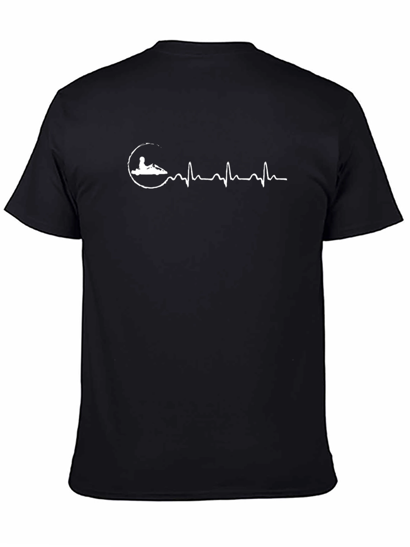Kart Racing Heartbeat T-Shirt - Black Graphic Tee