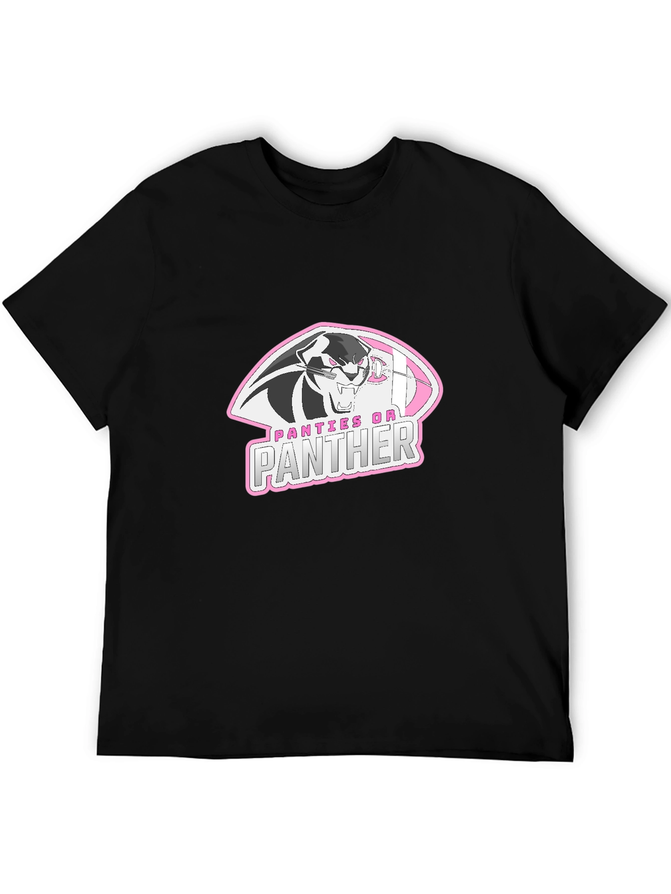 Panties On Panther Black Graphic Tee
