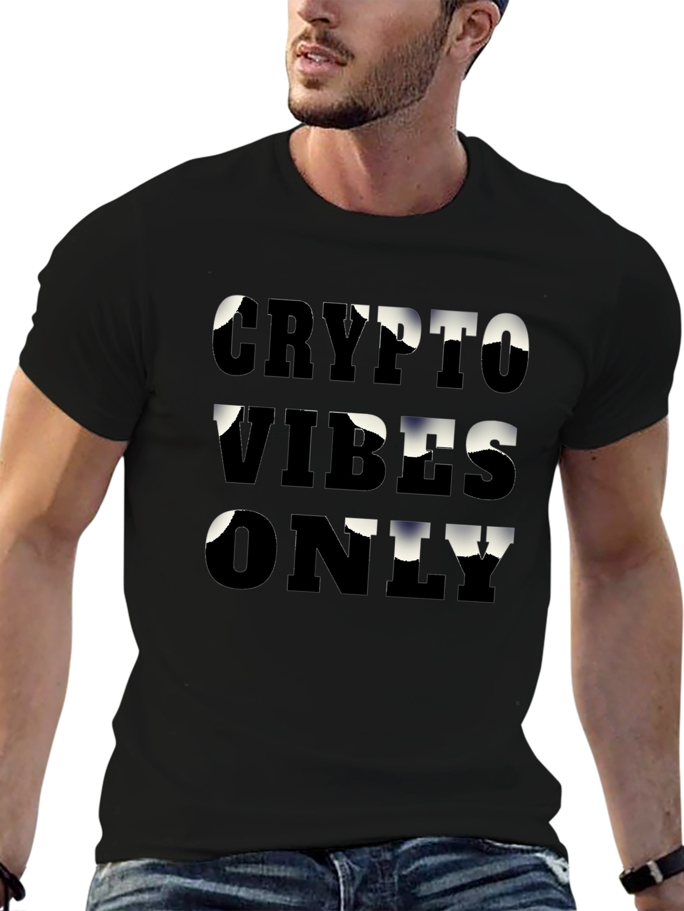 Crypto Vibes Only Graphic Tee - Trendy T-Shirt