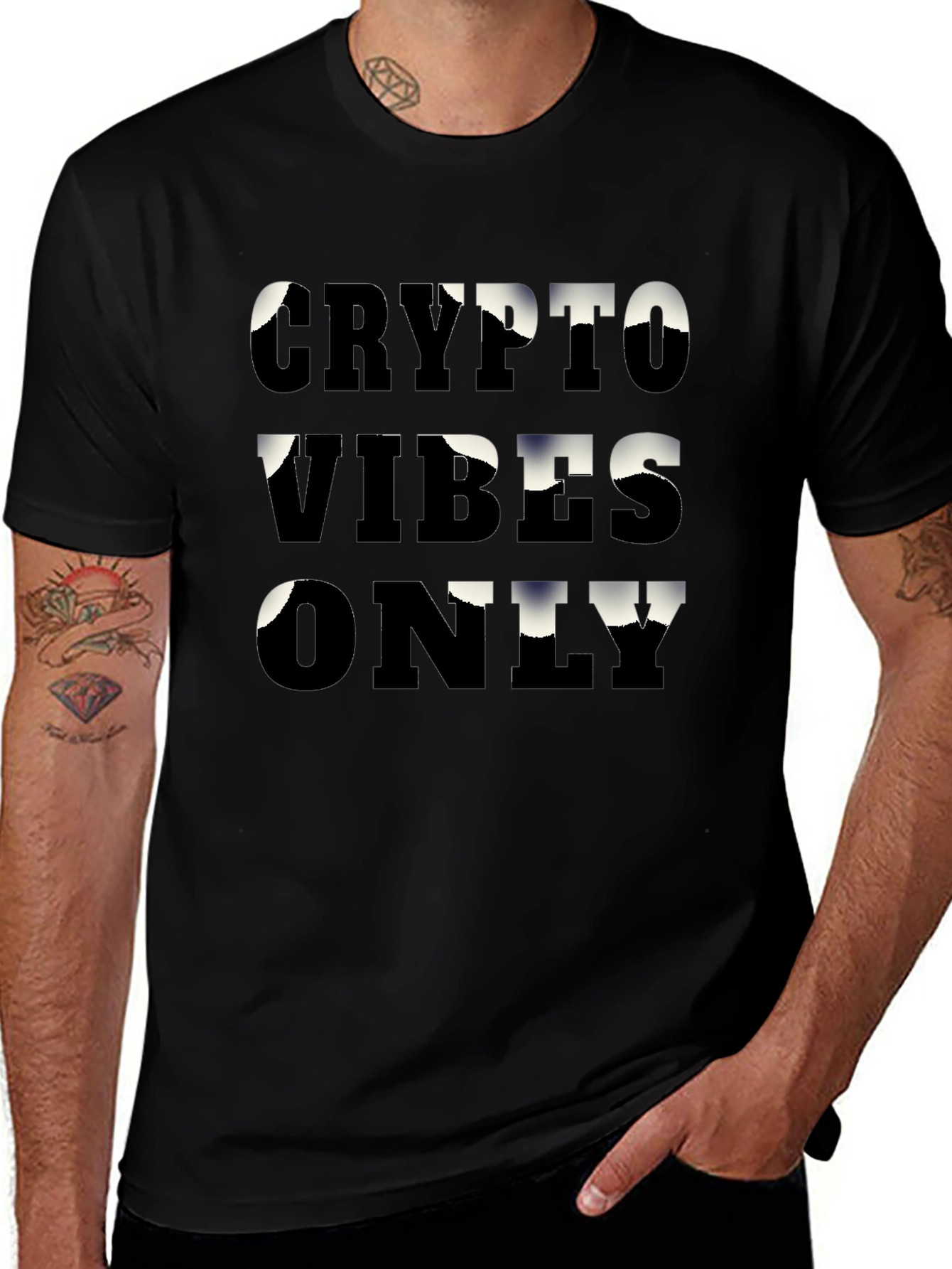 Crypto Vibes Only Graphic Tee - Trendy T-Shirt