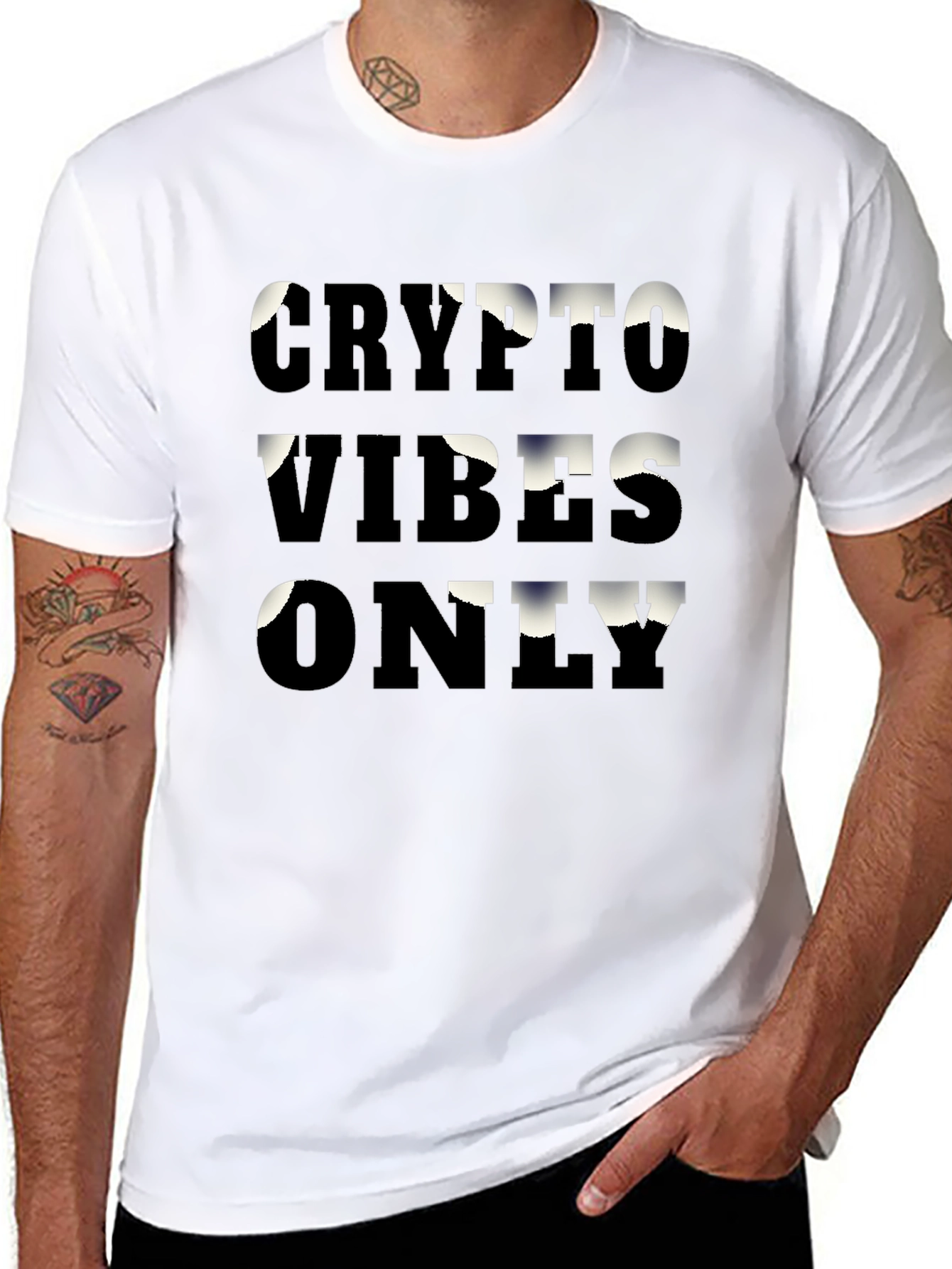 Crypto Vibes Only Graphic Tee - Trendy T-Shirt