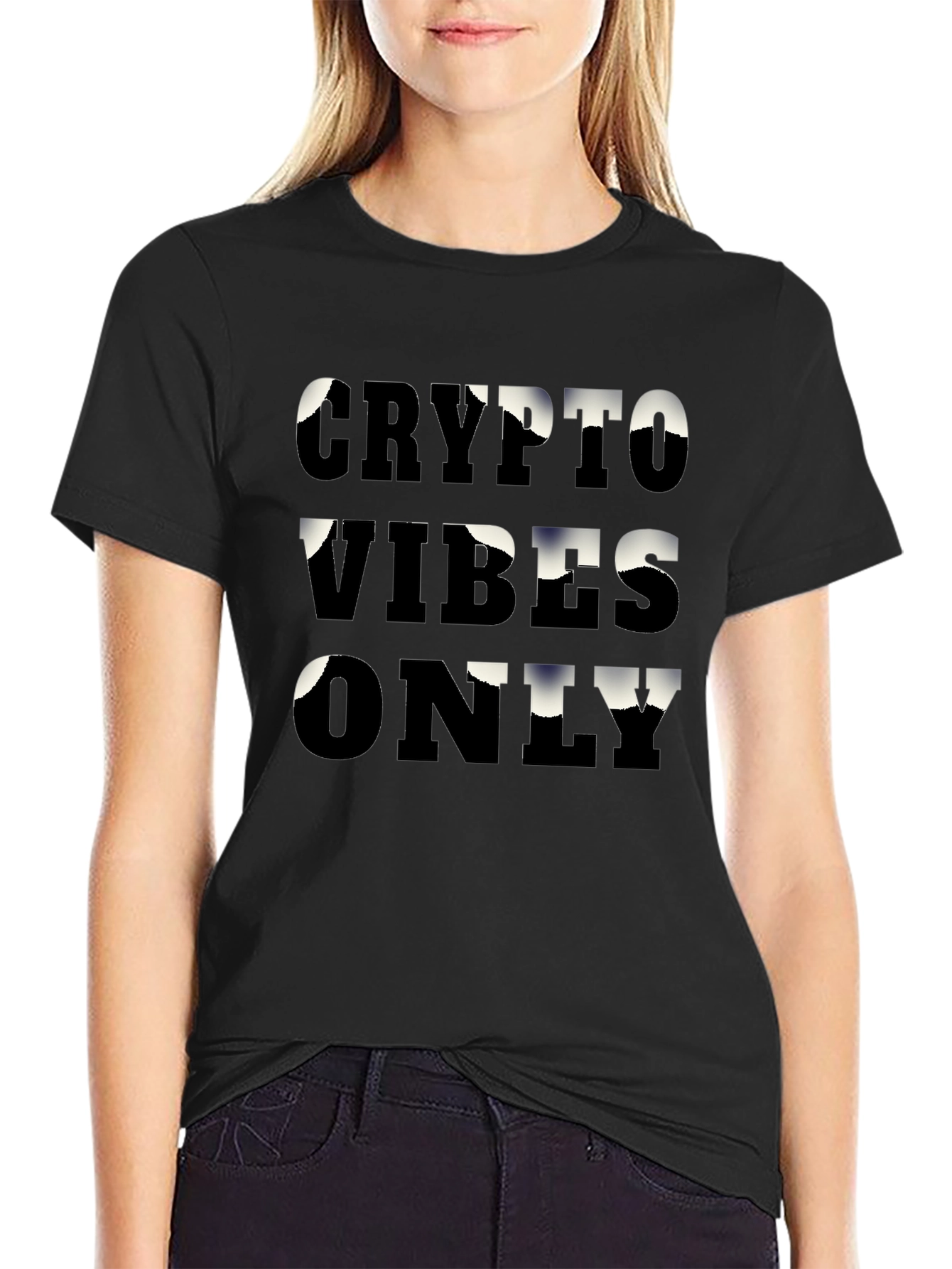 Crypto Vibes Only Graphic Tee - Trendy T-Shirt